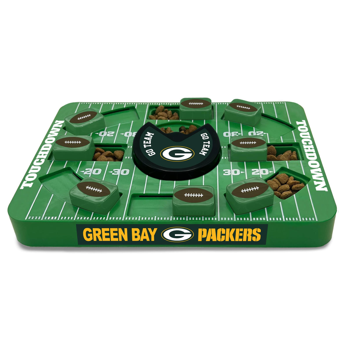 Pets First Nfl Green Bay Packers Large Puzzle Toy, New Size, Interactive Dog Treat & Slow Feeding Toy