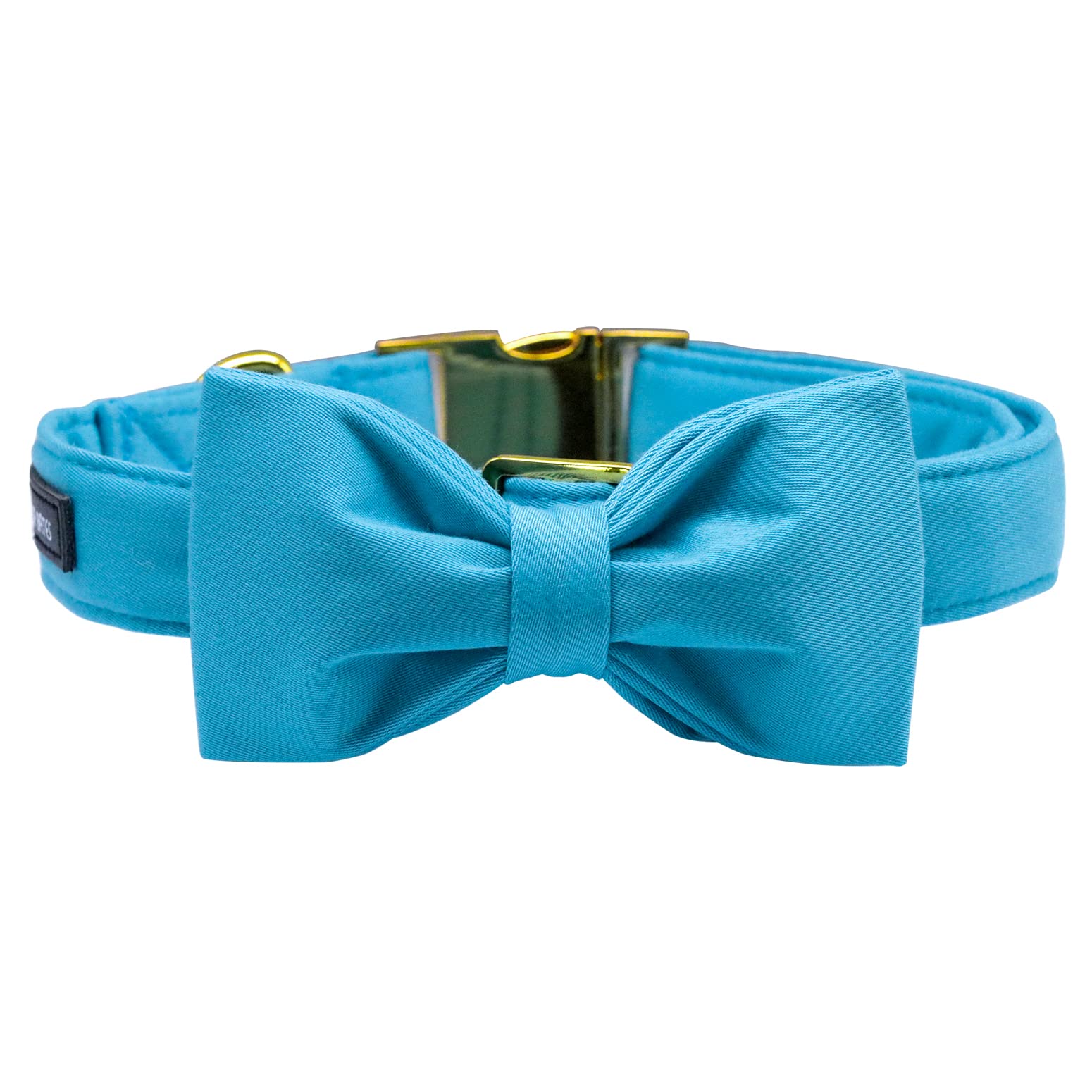 Maca Bates Blue Dog Collar With Bow Tie For Dogs Solid Colors Bowtie Soft Adjustable Breakaway Puppy Collars Birthday Gift For S