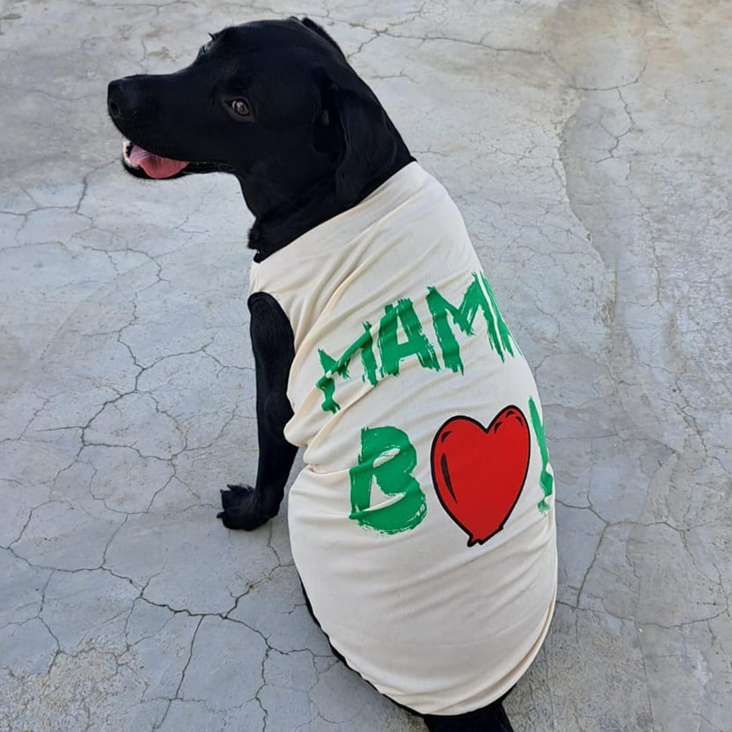 Lulala Polycotton Dog Shirts With MamaS Boy Pattern Casual T-Shirt Summer Printed Soft Breathable Puppy Sweatshirt Cool Outfit 