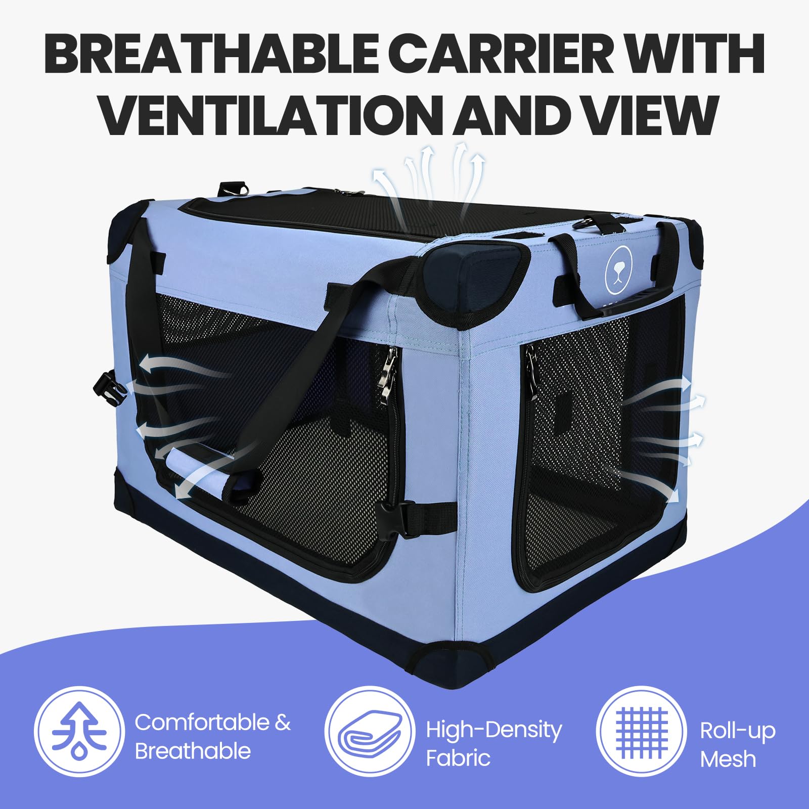 Pegic Large Cat Carrier For Car Travel, Pegic Soft Sided Collapsible Pet Carrier For Outdoor And Indoor Uses, Roomy Extra Large