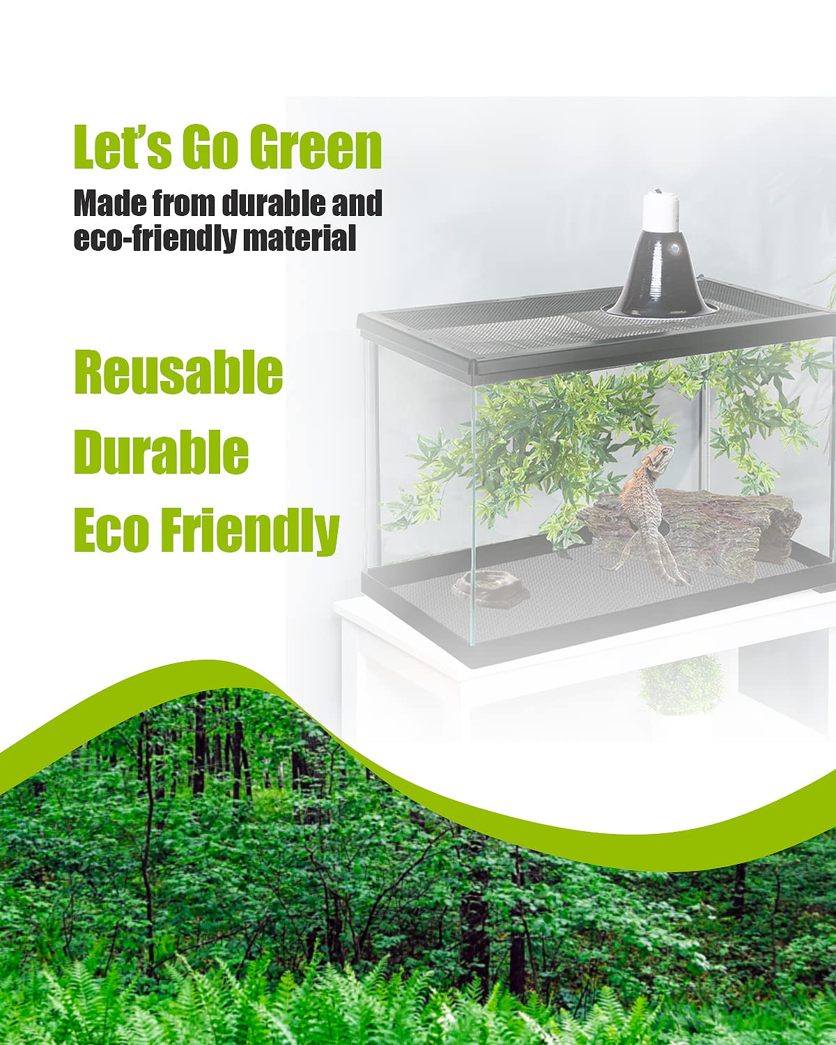 Helidrago Bearded Dragon Tank Accessories, Reptile Substrate Floor, Leopard Gecko Tank Liner Mat For 40 Gallon, 20 Gallon, 50 Ga