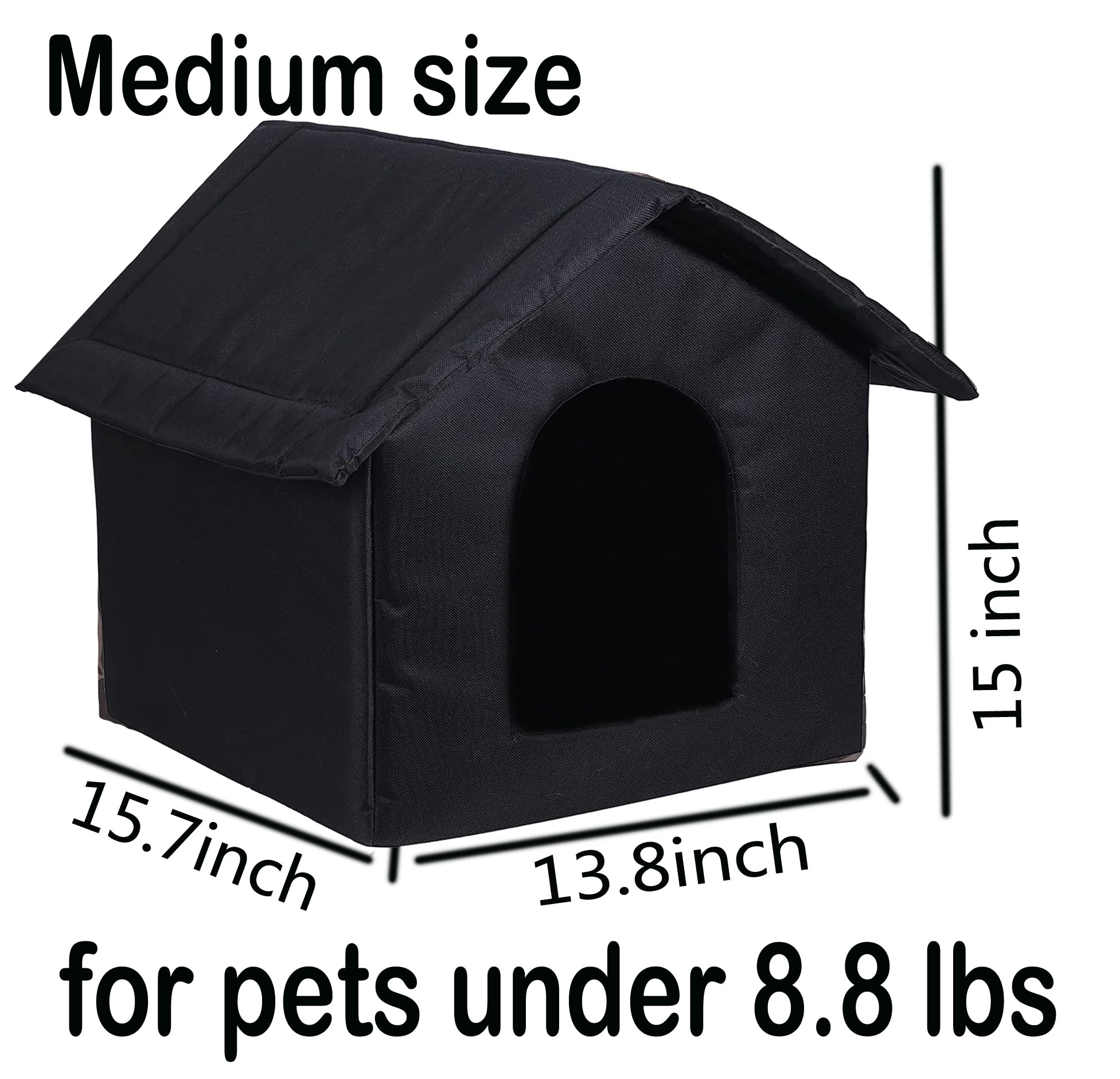 Cat Houses For Outdoor Cats Outdoor Houses For Feral Cats Cat House With Weatherproof Canvas Roof Stray Shelter (Cat House Black