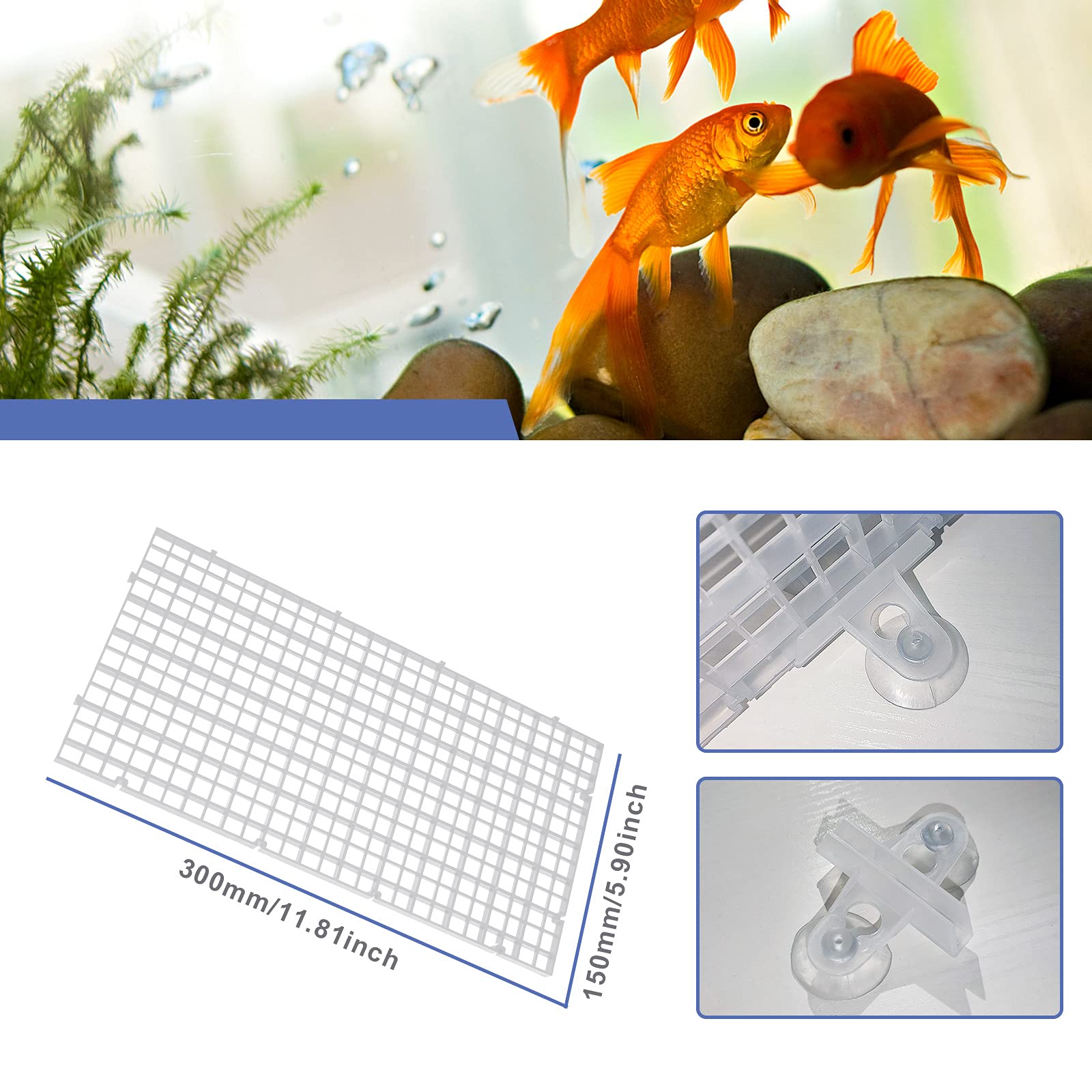 Create idea 10pcs Aquarium Divider Isolation Board Partition Pane Separator Tansparent Mixed Breeding to Keep Different Fish fro