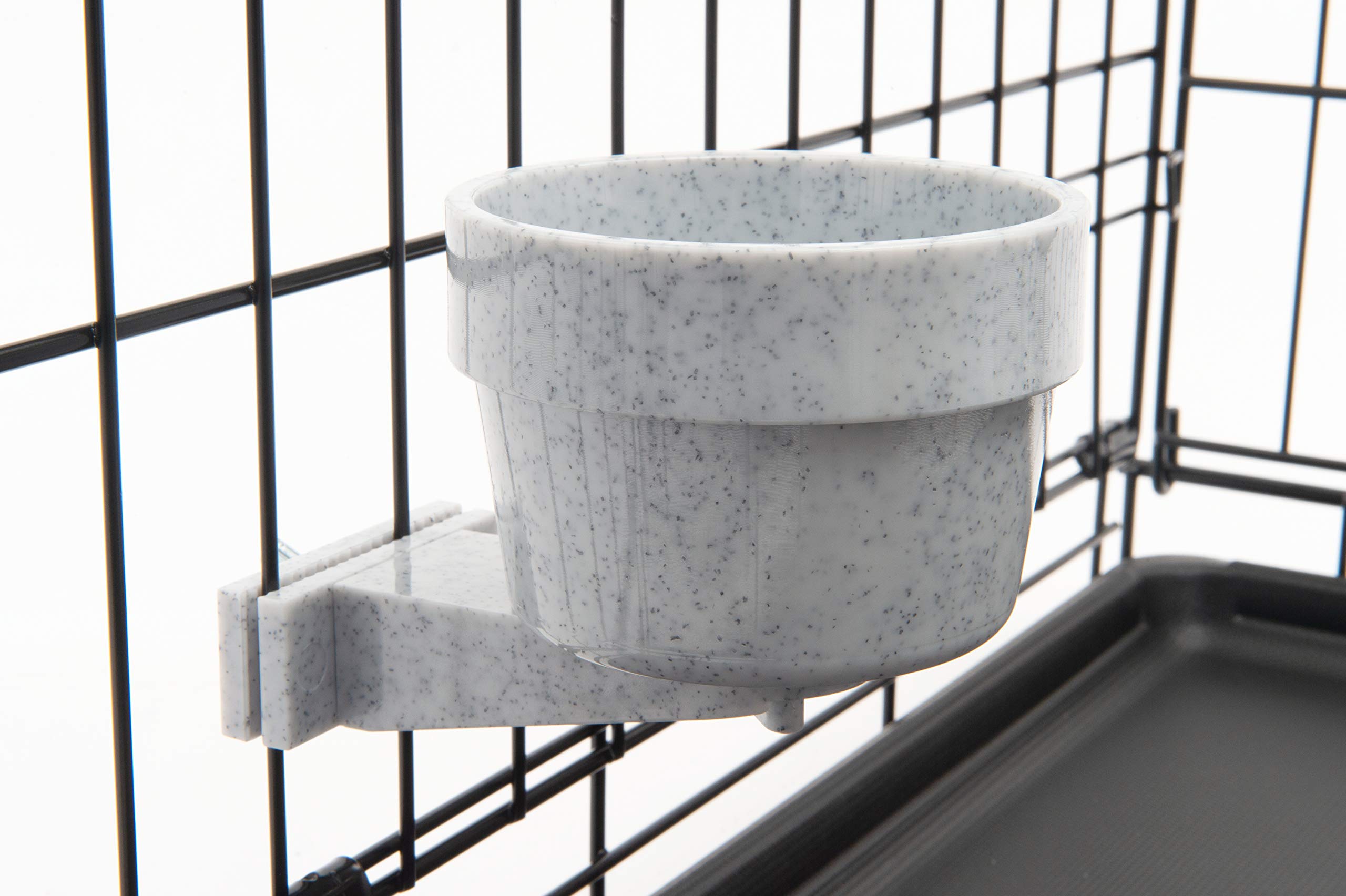 Lixit Kennel Cage Water Bowl Hanging - Non Spill Dog Crate Bowls - Durable Crate Water Bowl for Pets - Securely Attaches to Cage