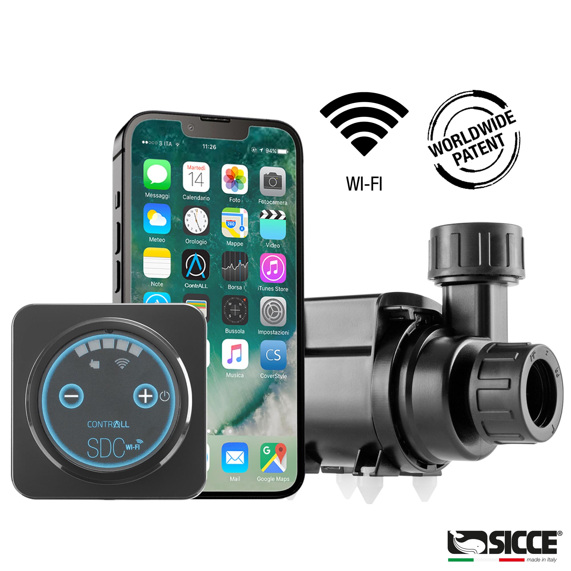 SICCE Syncra SDC 3.0 Water Pump 260-800 gph WIFI Apex Controllable Aquarium DC Return with Controller | Quiet Freshwater Saltwat