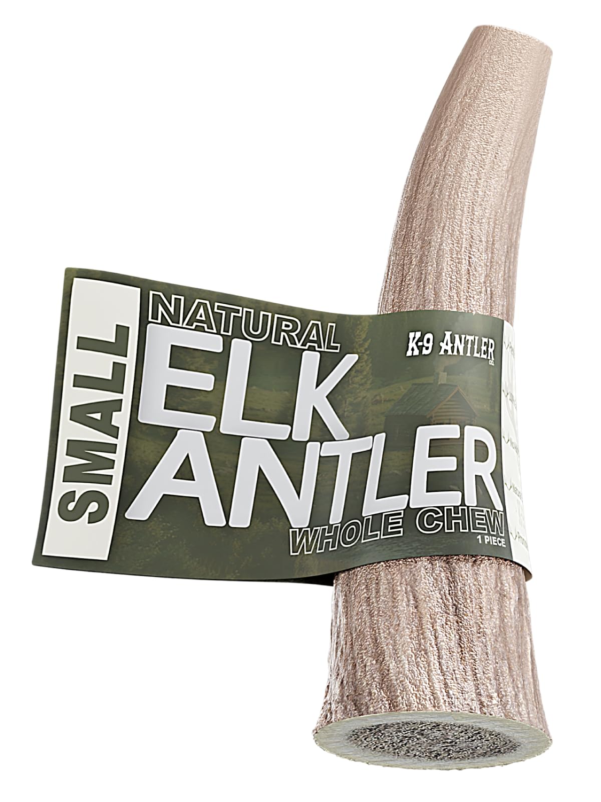 K-9 Antler Co. Elk Antlers for Dogs - Small Whole (4-6 Inch), Durable Chew for Aggressive Chewers, USA Sourced, Naturally Shed &