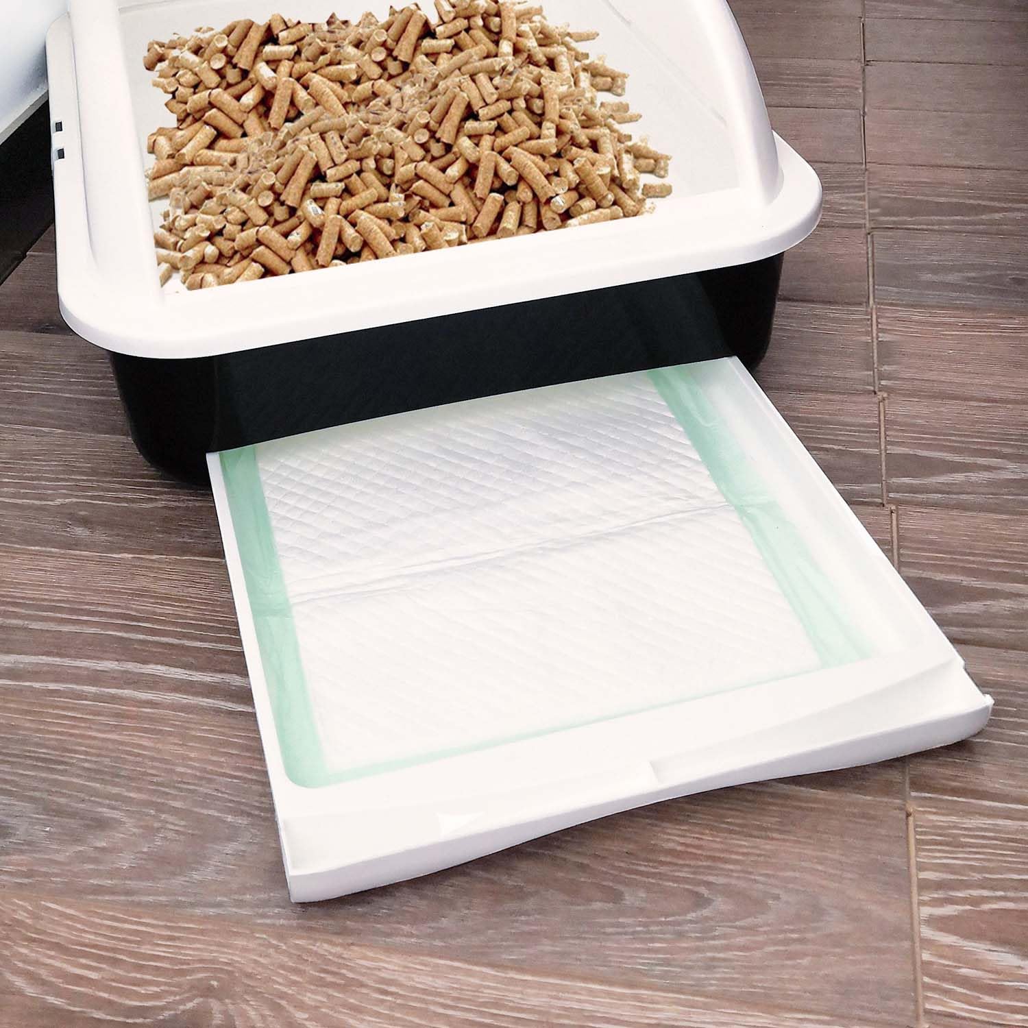 Petfamily Cat Litter Box Pads-Generic Refill For Tidy Cats Breeze Litter System,Litter Box Pads 16.9?X 11.4?40 Count (Unscented)