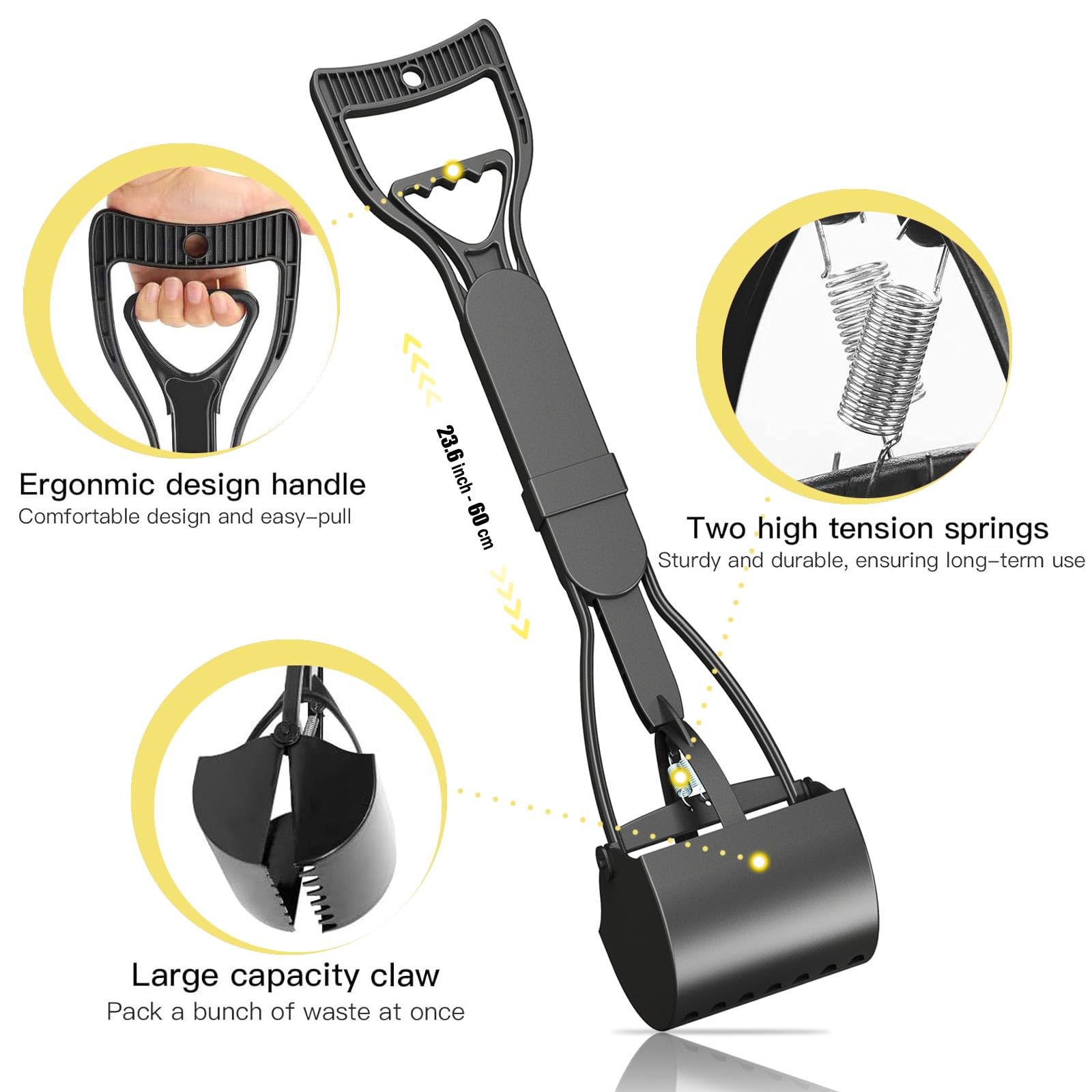 Meegood Dog Poop Trash Can For Outdoors With Dog Pooper Scooper, 20L/5.2 Gal Large Capacity Dog Waste Trash Can With Lid, Pedal