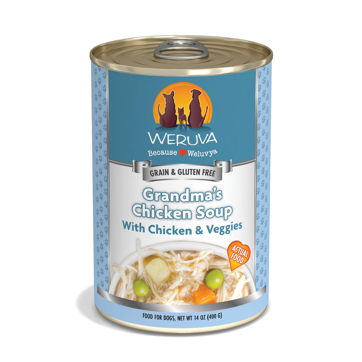 Weruva Classic Dog Food, Grandma'S Chicken Soup With Chicken Breast & Veggies, 14Oz Can (Pack Of 12), Teal (878408004568)