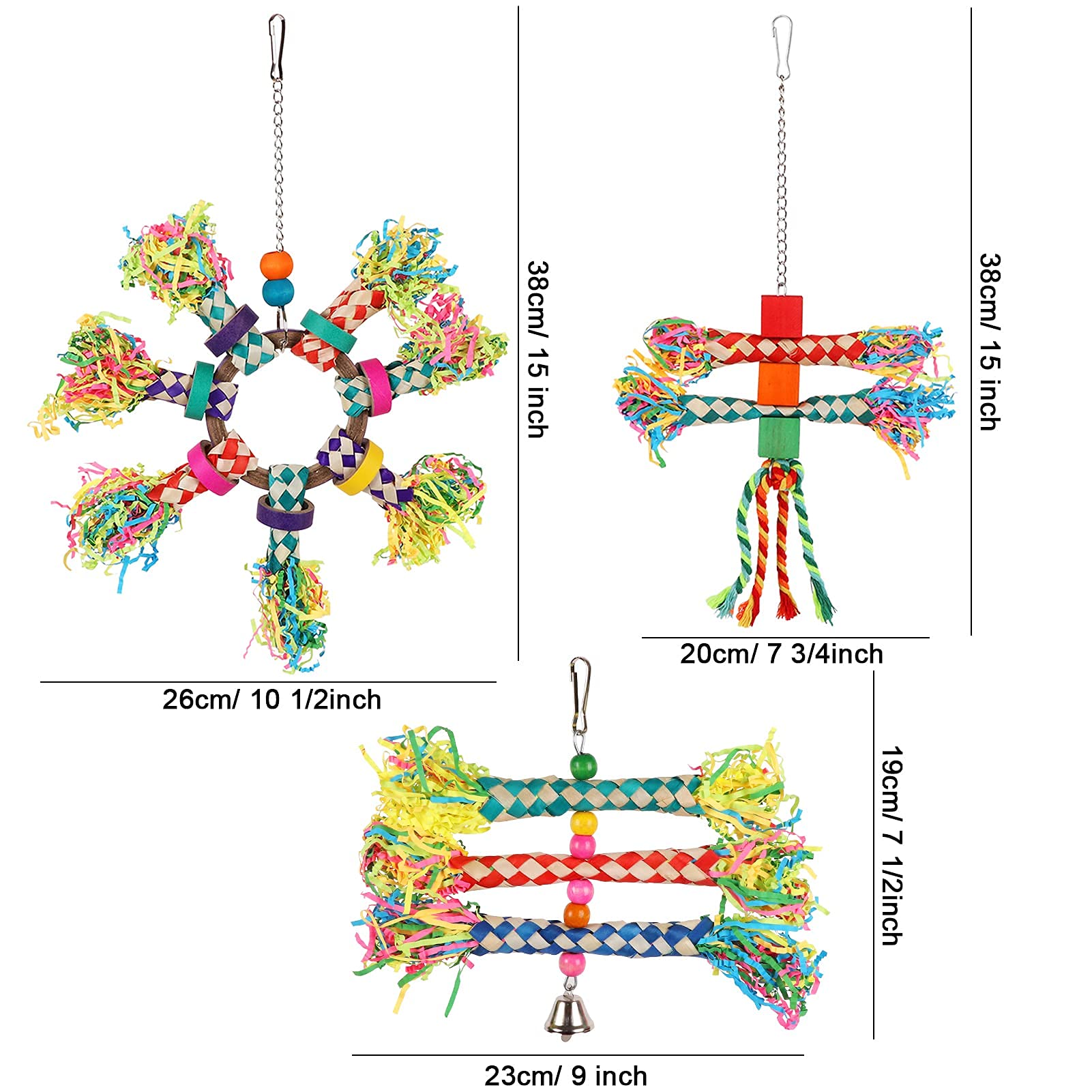 Lifeideas 5Pcs Bird Toys - Foraging, Shredding & Hanging Toys For Small To Medium Parrots, Conures, Cockatiels, Budgies, Lovebir