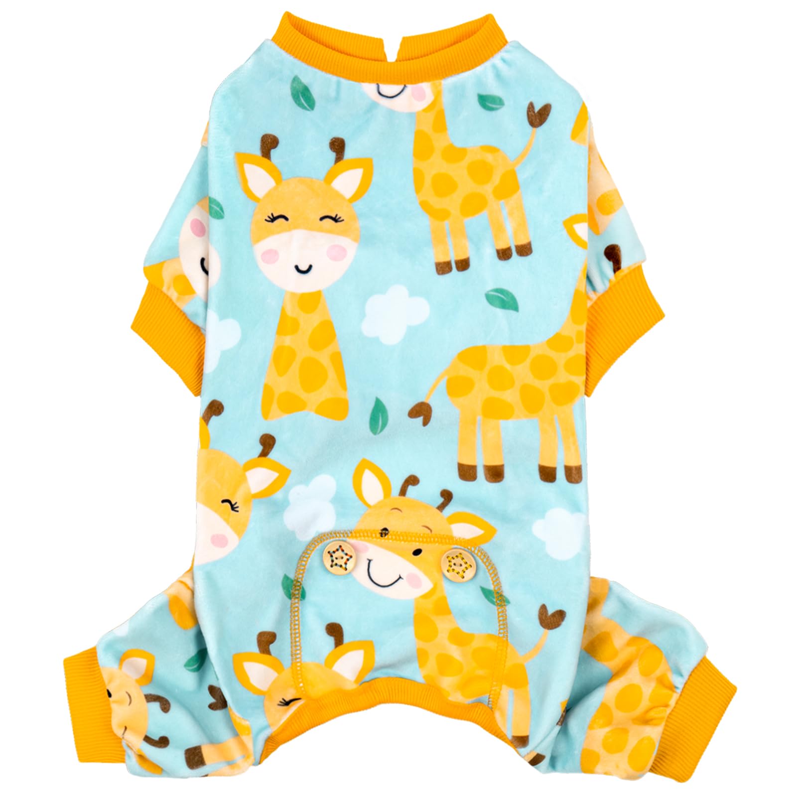KYEESE Dog Pajamas Soft Dog Clothes Stretchy Dog Pajamas for Small Dogs Giraffe Dog Pjs Dog Onesie Comfy Dog Costume Dog Coat Sm
