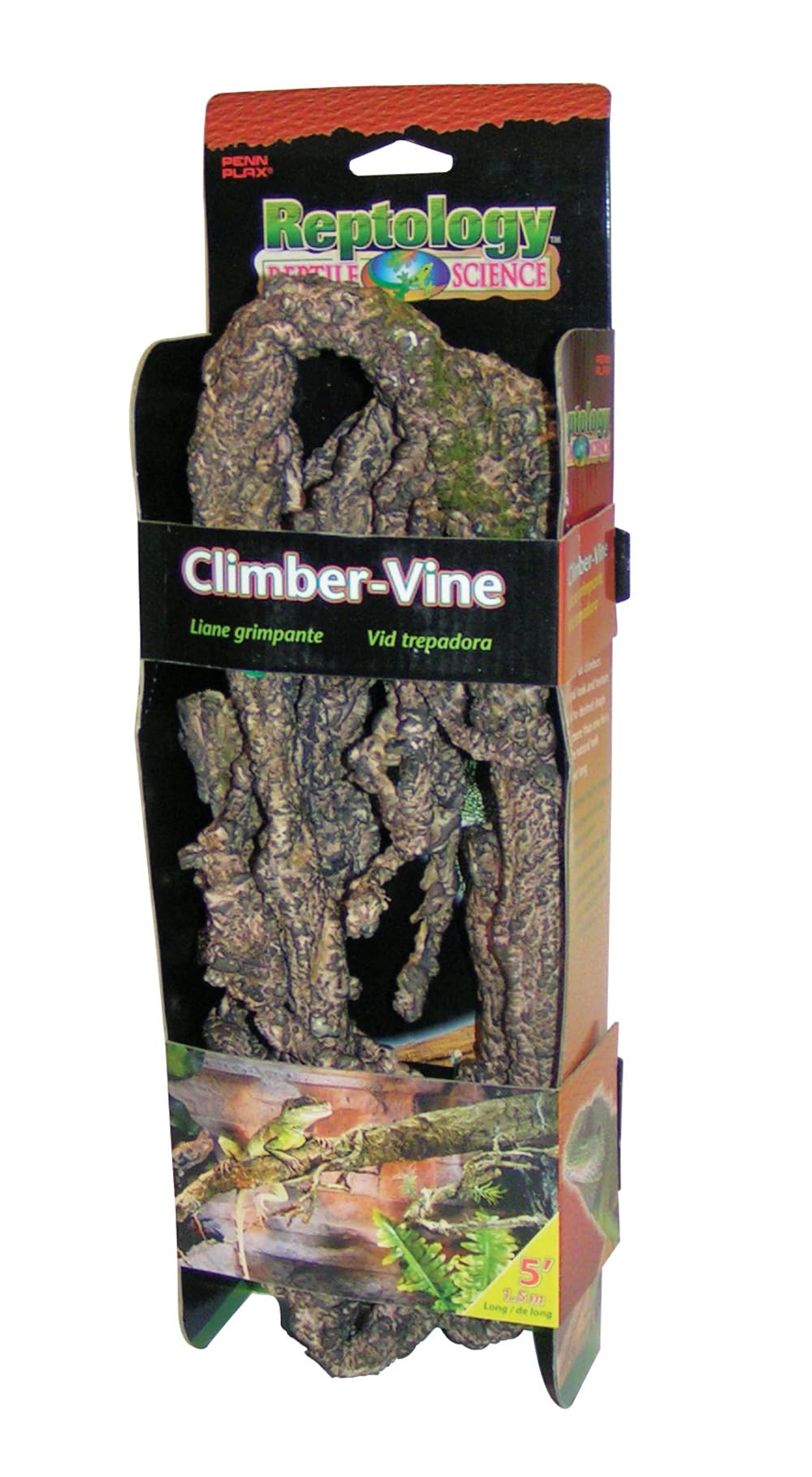 Penn-Plax Flexible Climbing Vines for Reptiles and Amphibians | Multiple Options| Great for Any Terrarium Decor (5 Brown)