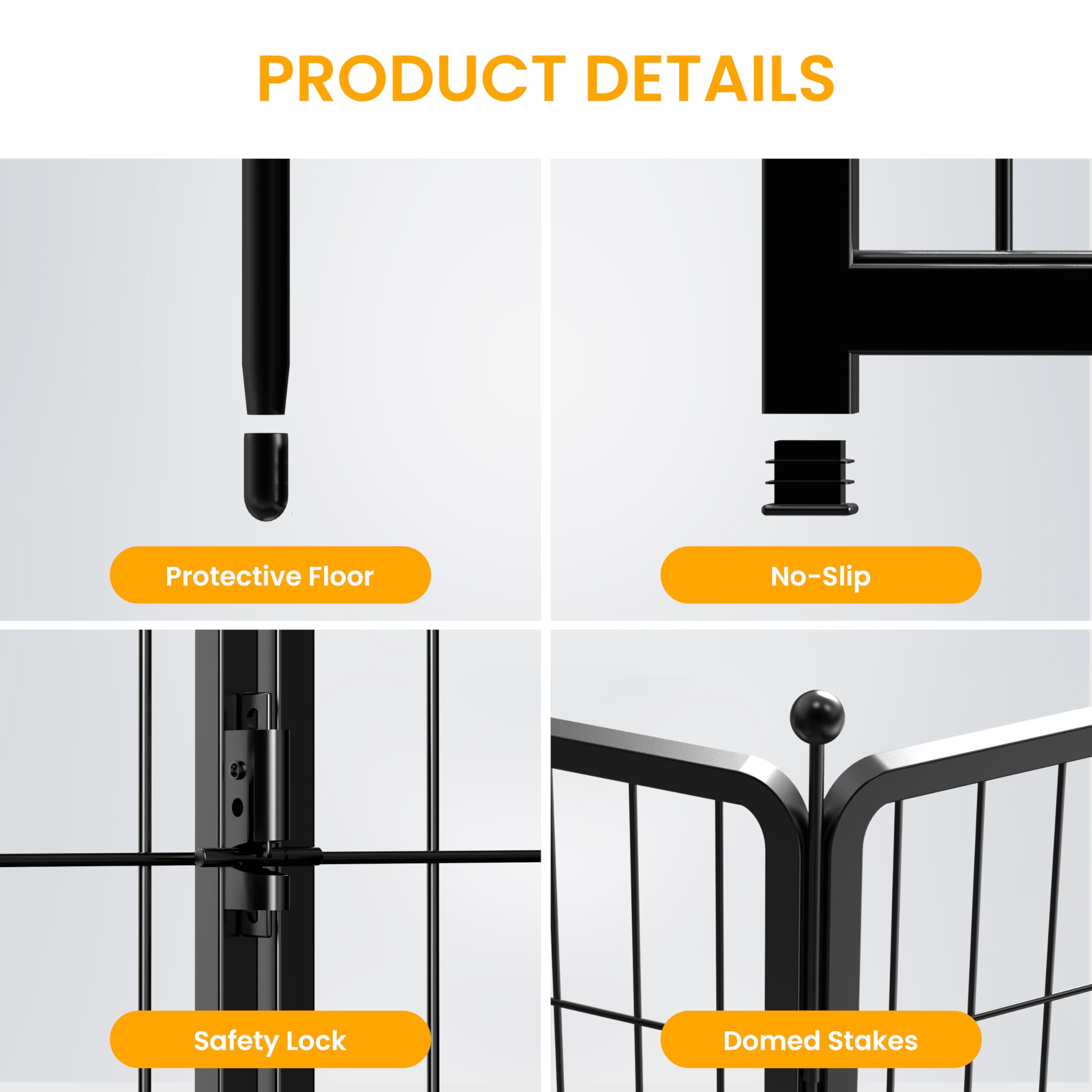 Dog Playpen 24 Inch 8 Panels, Ideal Dog Fence For Puppy/Small Dogs Indoor & Outdoor Bliss, Perfect Dog Pen For Camping, Yard, Rv