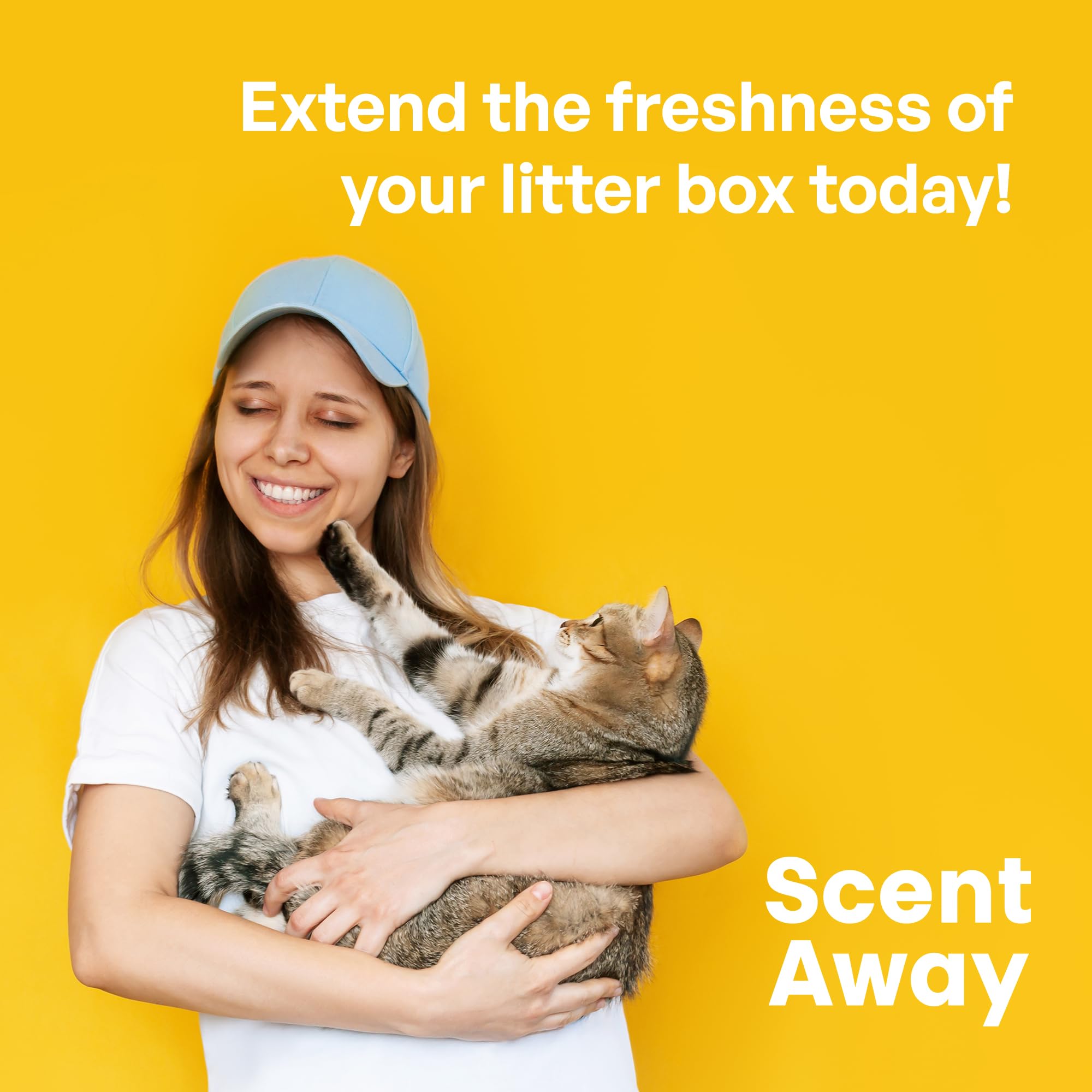 Scent Away Cat Litter Deodorizer Litter Box Odor Eliminator | Fragrance Free Cat Litter Deodorizer With Active Carbon | Eliminates Cat Odors And Smells To Keep Your Home Fresh And Clean (Pack Of 3)
