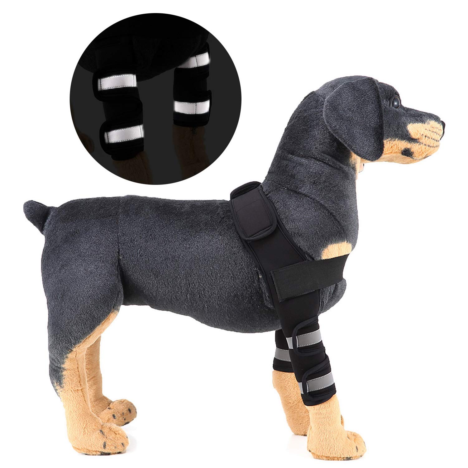 SELMAI Reflective Dog Shoulder Brace Front Leg Brace Canine Elbow Protector Extra Supportive Joint Wrap Arthritis Loss of Stabil