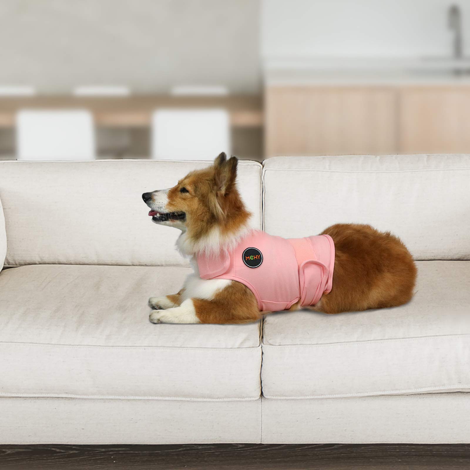 Mchy Dog Anxiety Vest, Anxiety Relief For Dogs, Dog Calming Coat (Pink L)