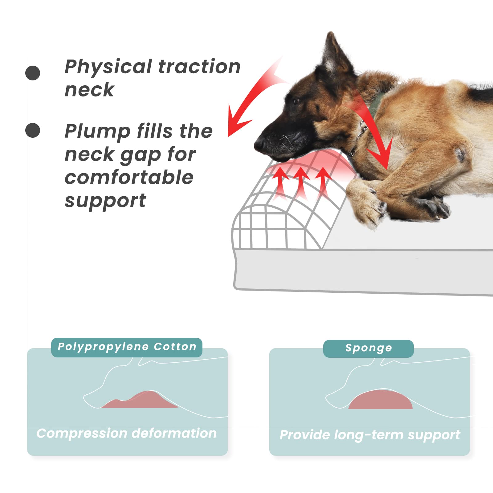 Laifug Orthopedic Memory Foam Dog Bed With Durable Water Proof Liner And Removable Washable Cover (Large (46''X28''X8''), Dark G