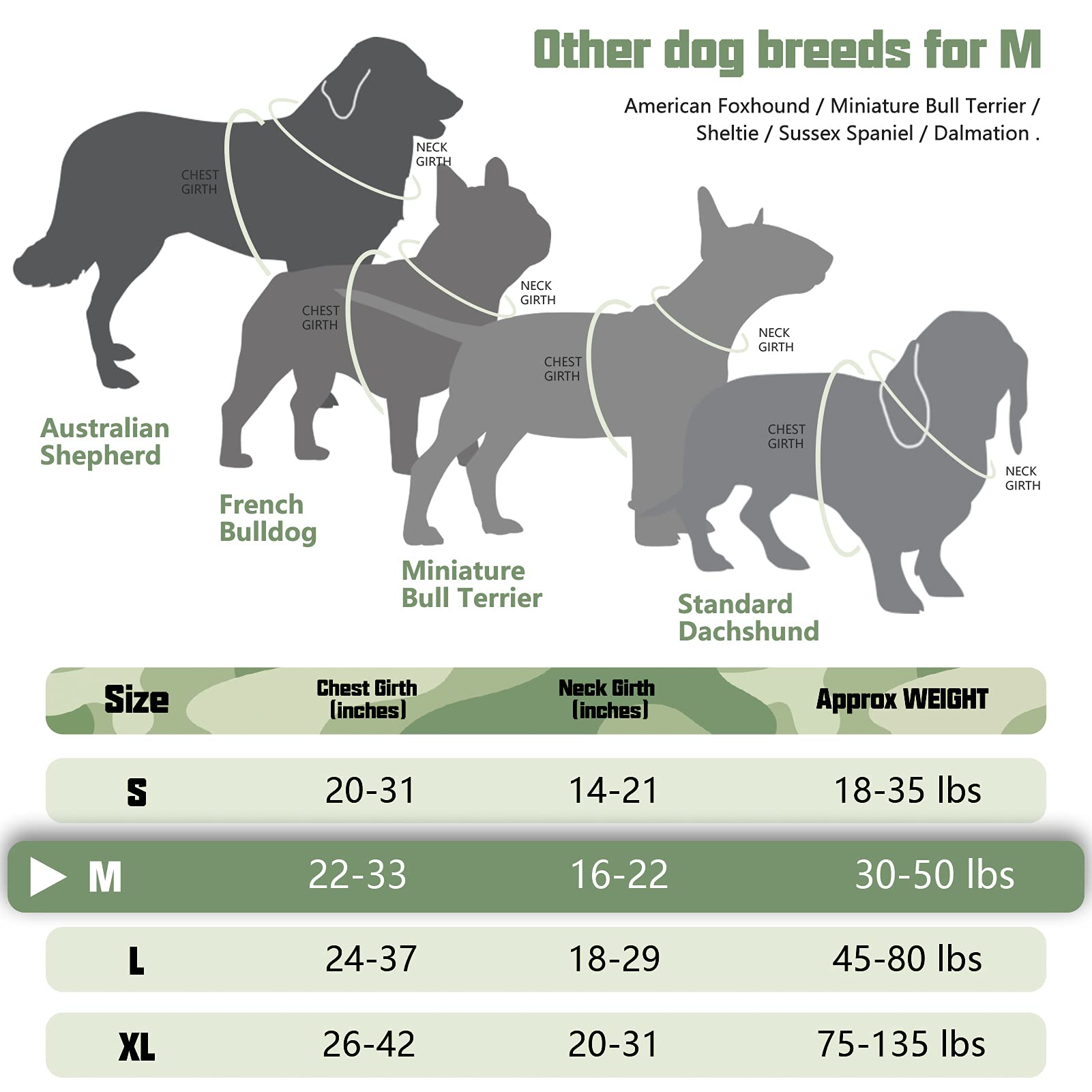 Auroth Tactical Dog Harness For Small Medium Dogs No Pull Adjustable Pet Harness Reflective K9 Working Training Easy Control Pet Vest Military Service Dog Harnesses Woodland Camo M