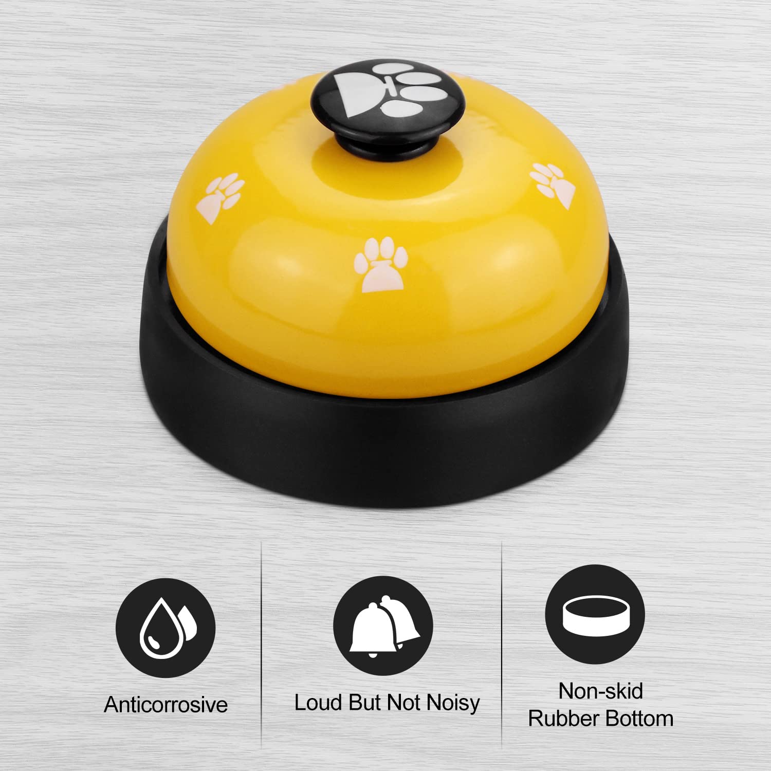Comsmart Pet Training Bell, Set Of 2 Dog Puppy Pet Potty Training Bells, Dog Cat Door Bell Tell Bell With Non-Skid Rubber Base