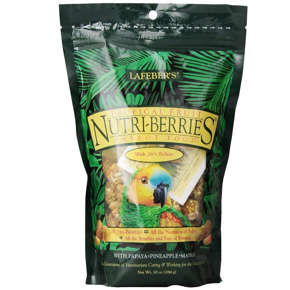 Lafebers Gourmet Tropical Fruit Nutri-Berries for Parrots 10 oz. Bag