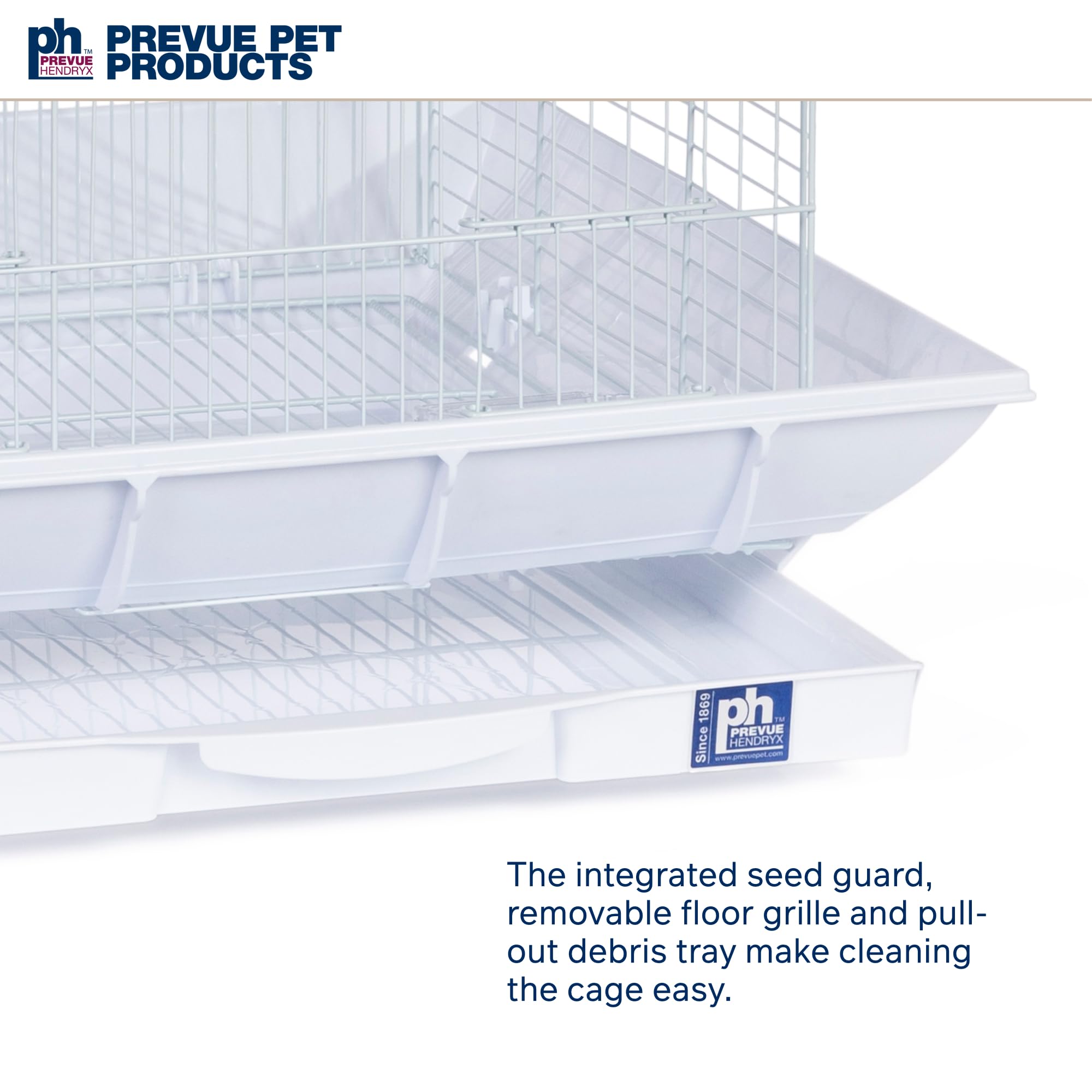 Prevue Hendryx Clean Life Playtop Cage, White, 1/2'' (Sp851W/W)