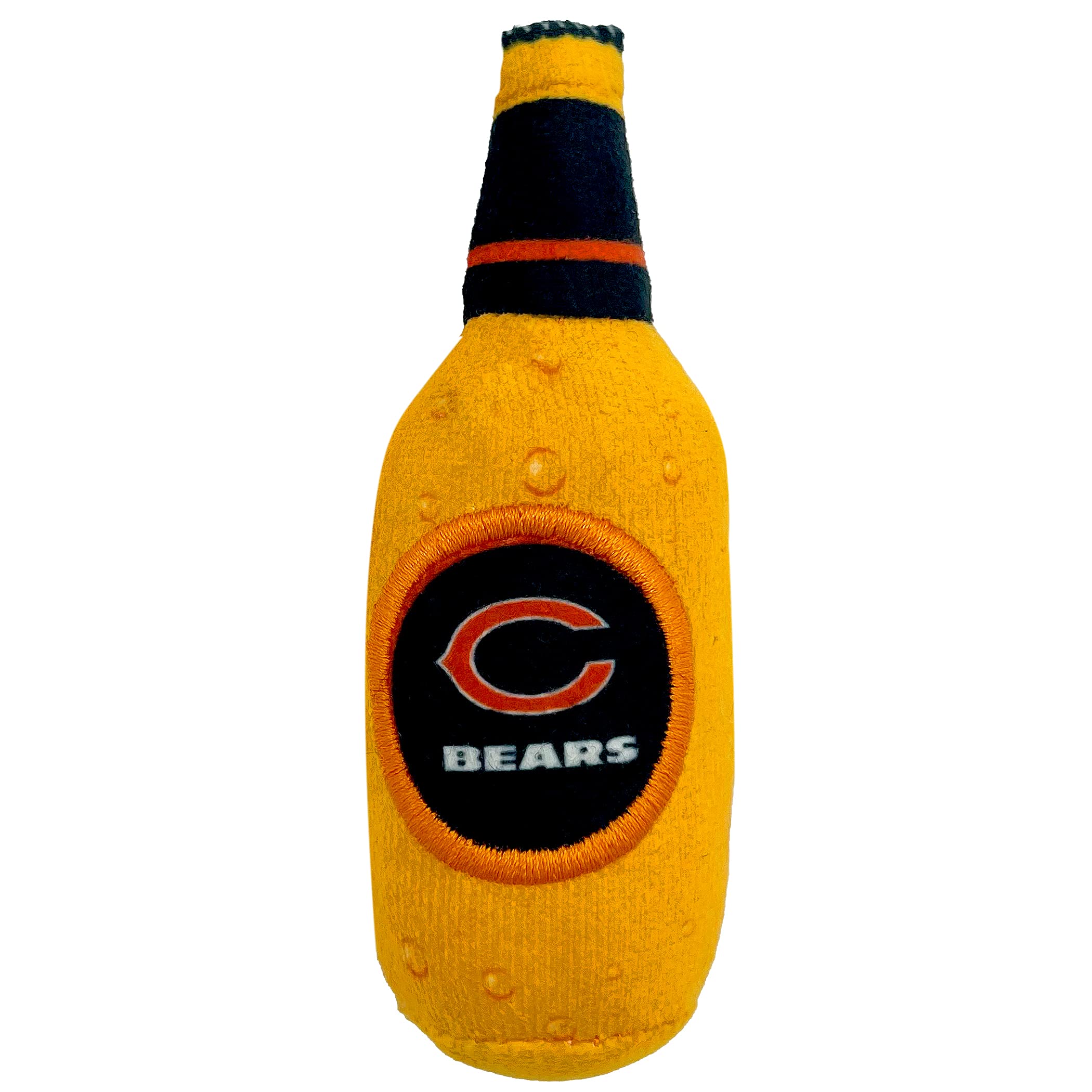 BEST PLUSH CAT TOY - NFL CHICAGO BEARS Complete Set of 3 piece Cat Toys filled with Fresh Catnip. Includes: 1 Helmet Cat Toy, 1