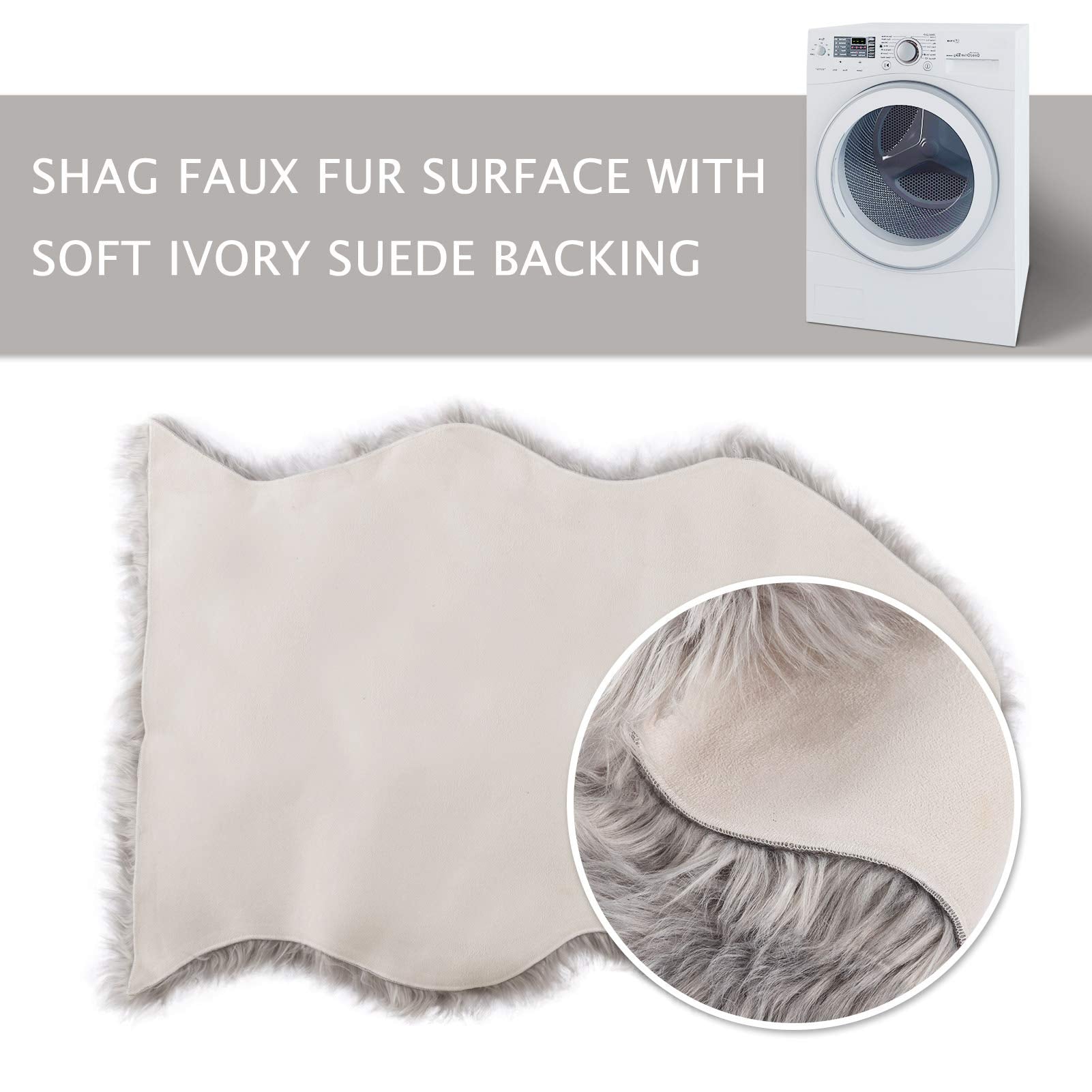 Asrug Faux Fur Dog Bed Rug Plush And Fluffy Dog Mat Ultra Cozy Pet Throw Rug For Dogs Cats, Luxury Soft Faux Sheepskin Chair Cov