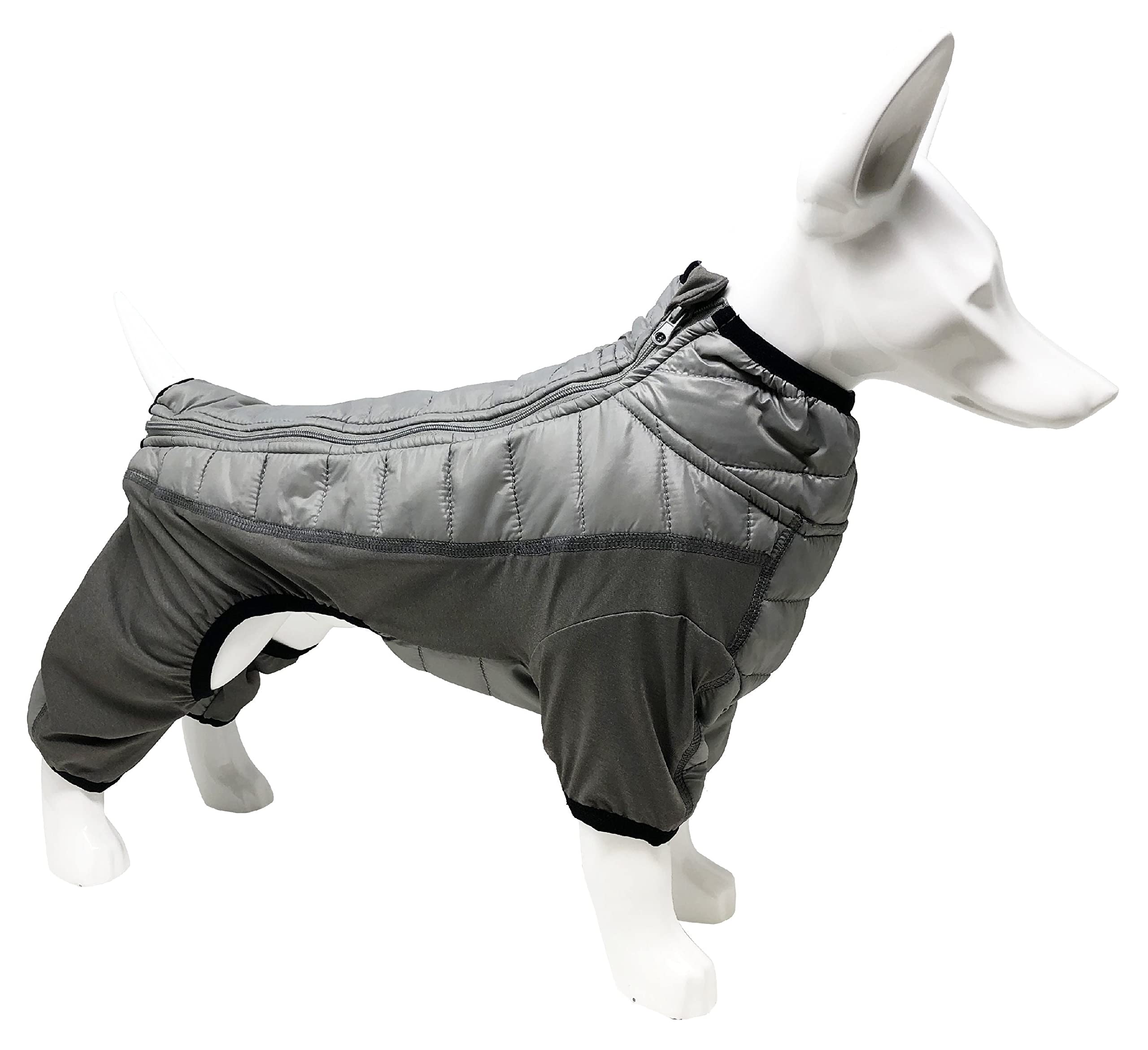Pet Life Aura-Vent Lightweight 4-Season Stretch And Quick-Dry Full Body Dog Jacket, Xs, Grey