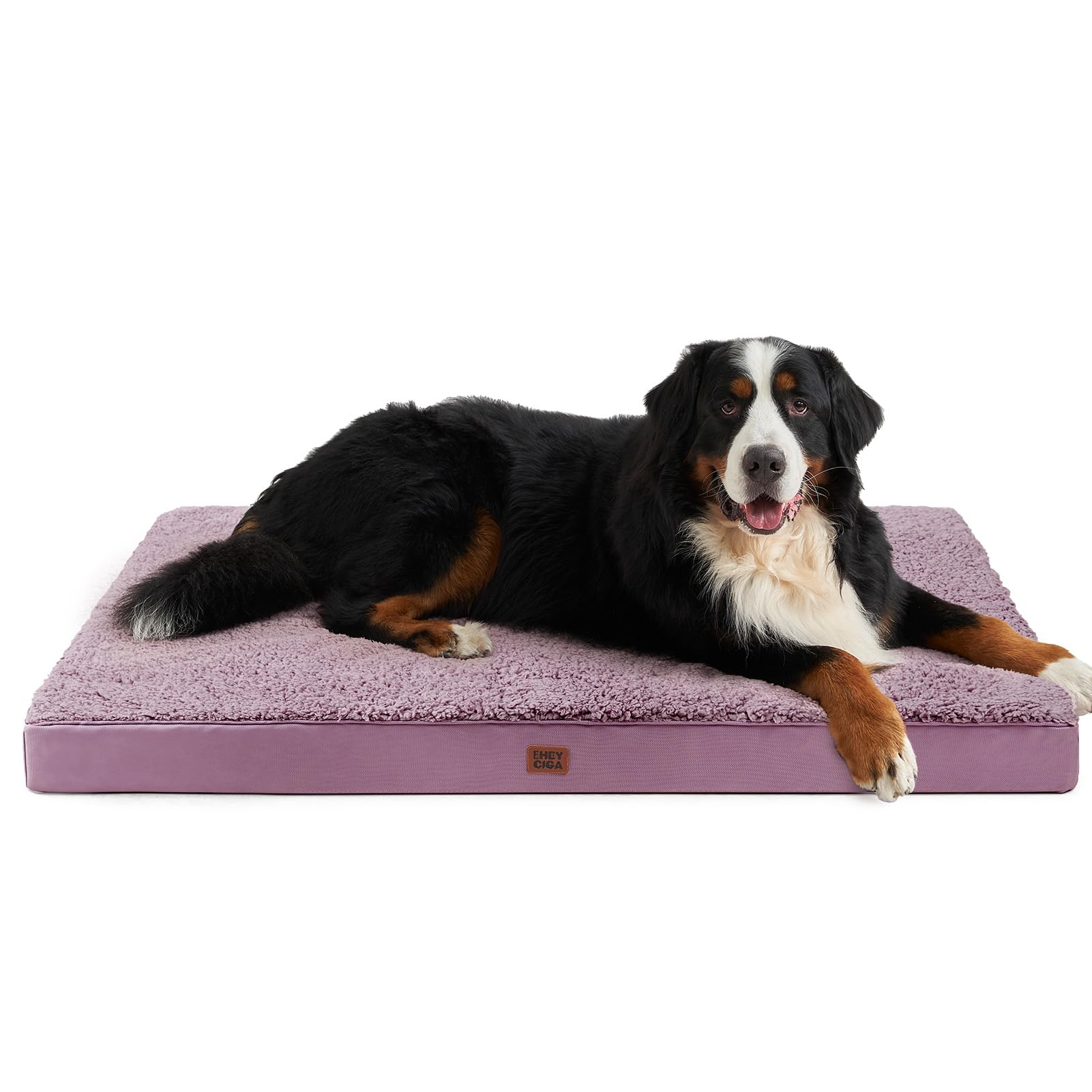 EHEYCIGA Orthopedic XXL Dog Beds for Jumbo Dogs with Removable Washable Cover, Fog Purple, 50x36