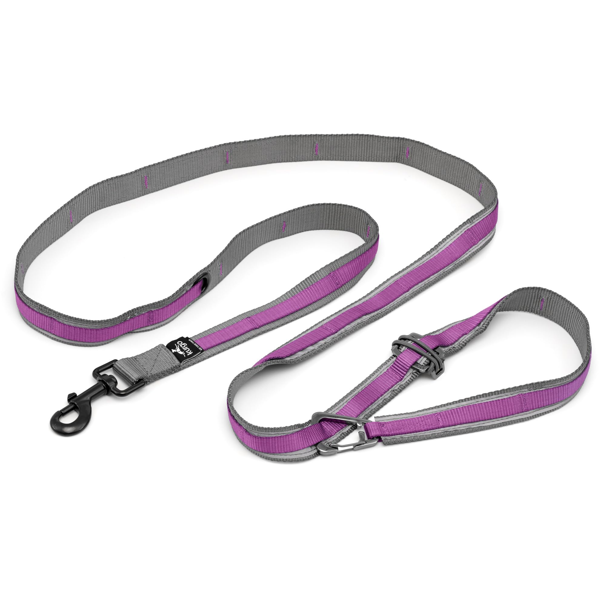 Kurgo 6 In 1 Quantum Leash, Hands Free Leash For Dogs, Running Belt Lead, Crossbody & Waist Belt Style, Reflective, Carabiner Cl