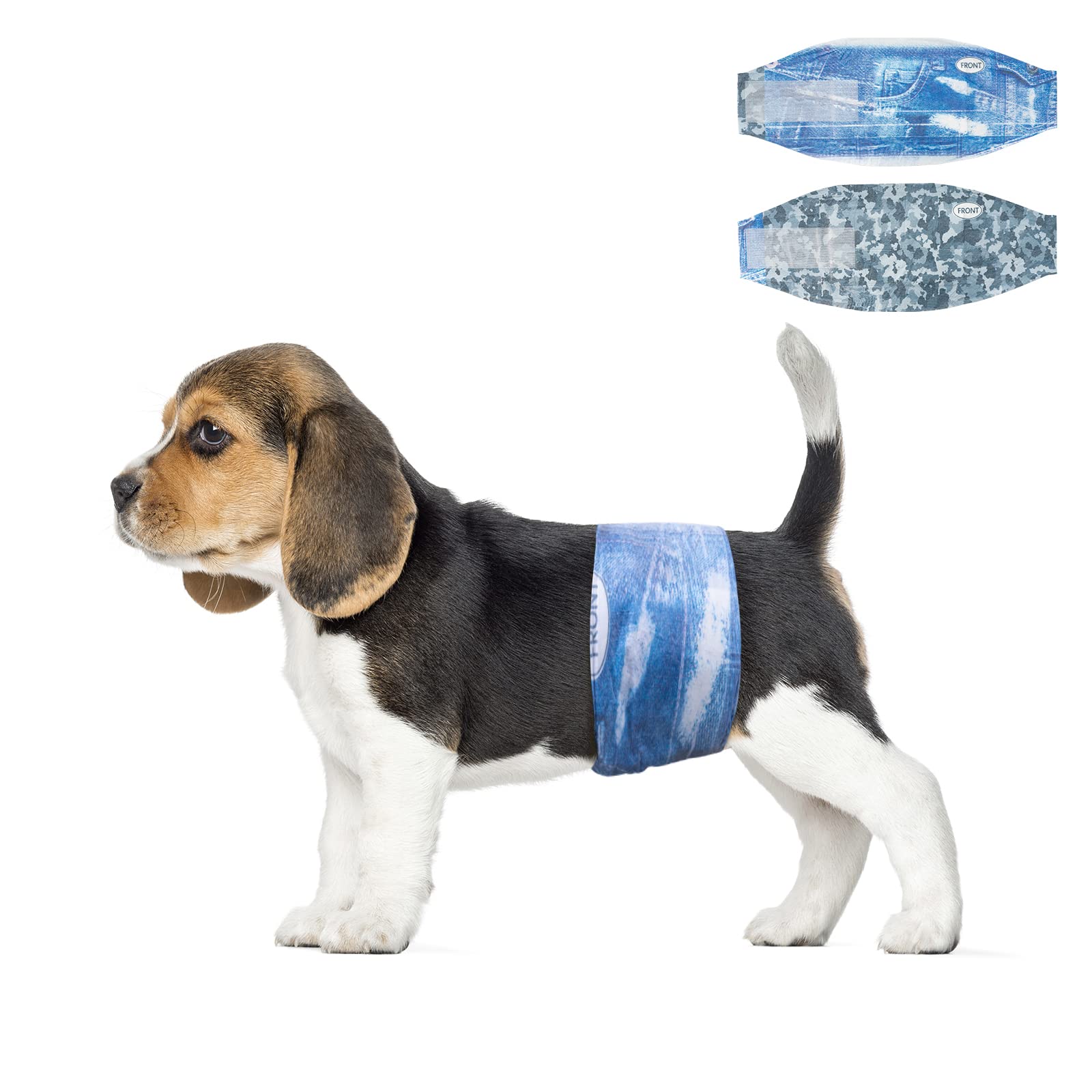 Dono Dog Diapers Male Disposable Male Dog Wraps, 48 Count Wider Doggie Puppy Diapers Male Belly Bands, Super Absorbent, Leak-Pro