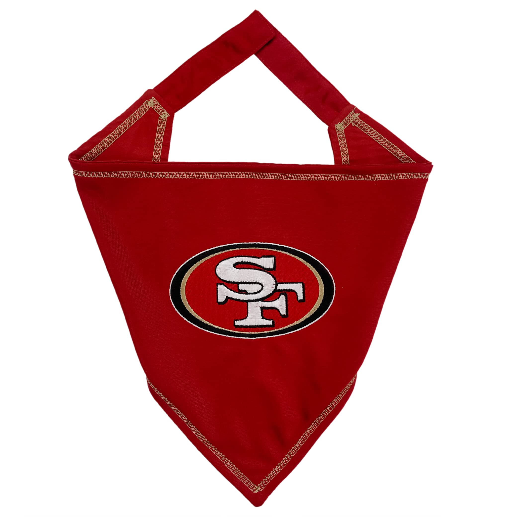 Pets First Nfl San Francisco 49Ers Tie Bandana, Large/X-Large. Dog Cat Scarf Bib For Pet. Ultimate Game-Day Party Bandana (San-3