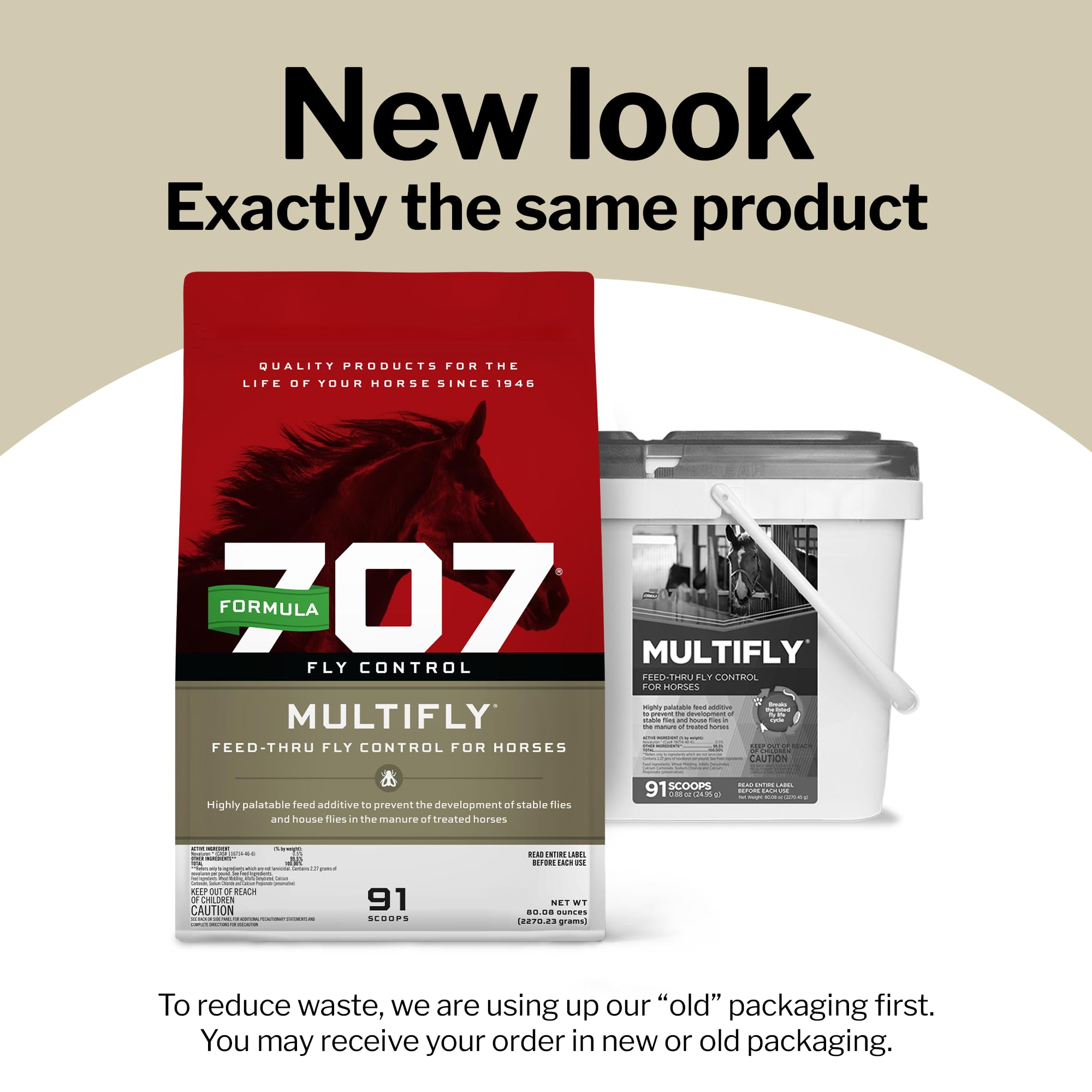 Formula 707 MultiFly Feed-Thru Fly Control Pellets for Horses - Palatable & Safe Fly Population Reduction (10 lb Bag - 182 Servi