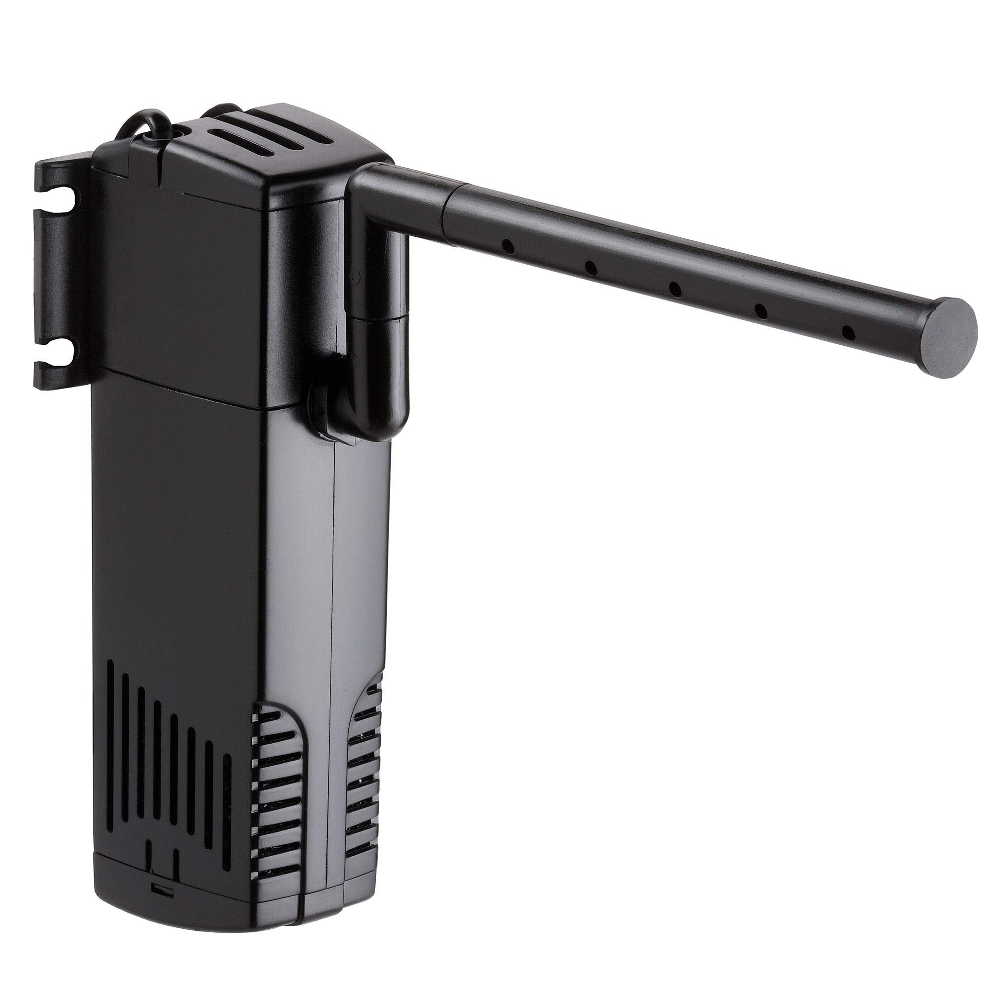 Nicrew Aquarium Internal Filter, Submersible Power Filter With Multiple Function, Aeration System With Sponge Filter For Fish Tanks 20-40 Gallon, 185 Gph, 10W