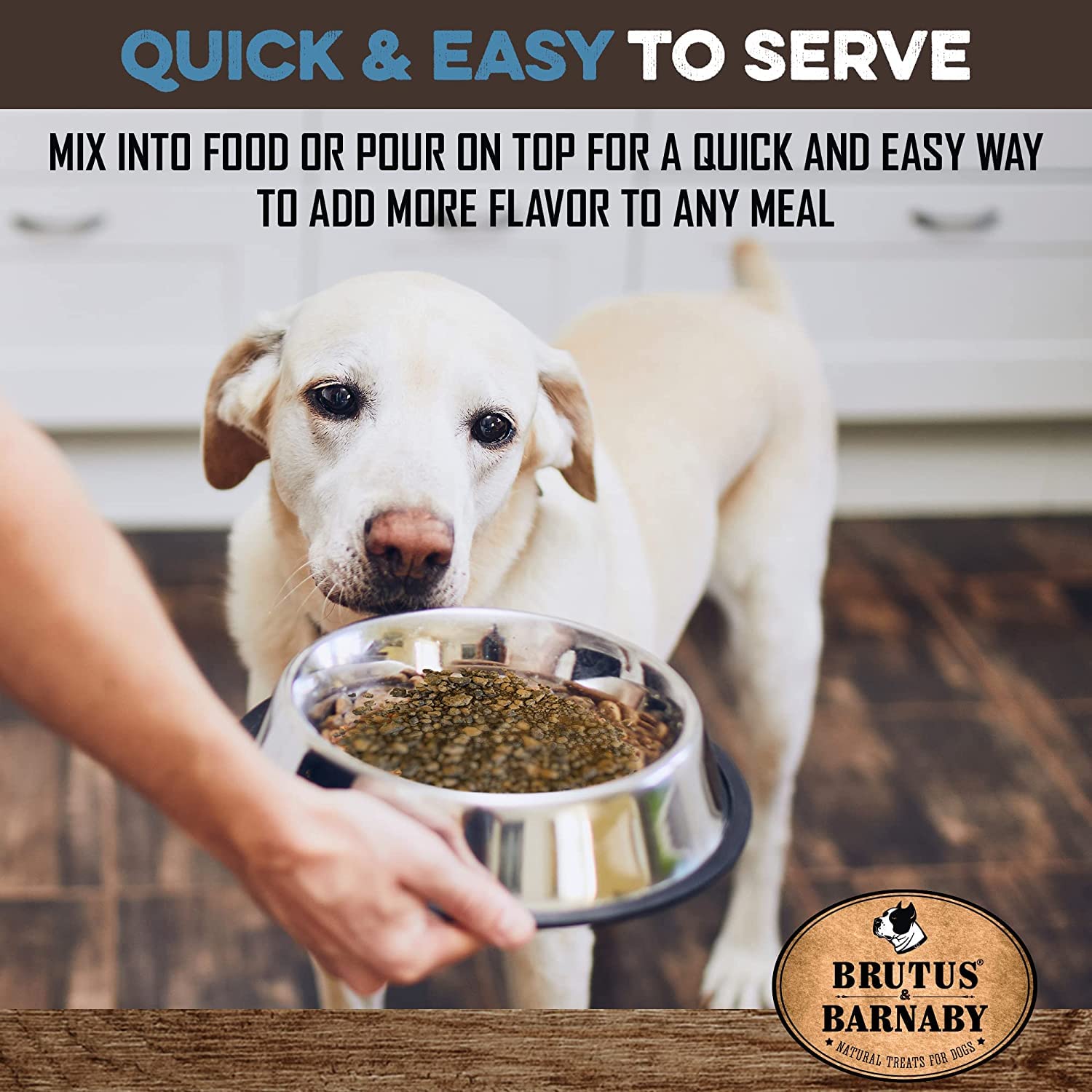 BRUTUS & BARNABY Dog Food Topper - Pork - Enhance Your Dogs Kibble with This Bacon Flavor Packed Mix - Sprinkle On Dog Food Flav