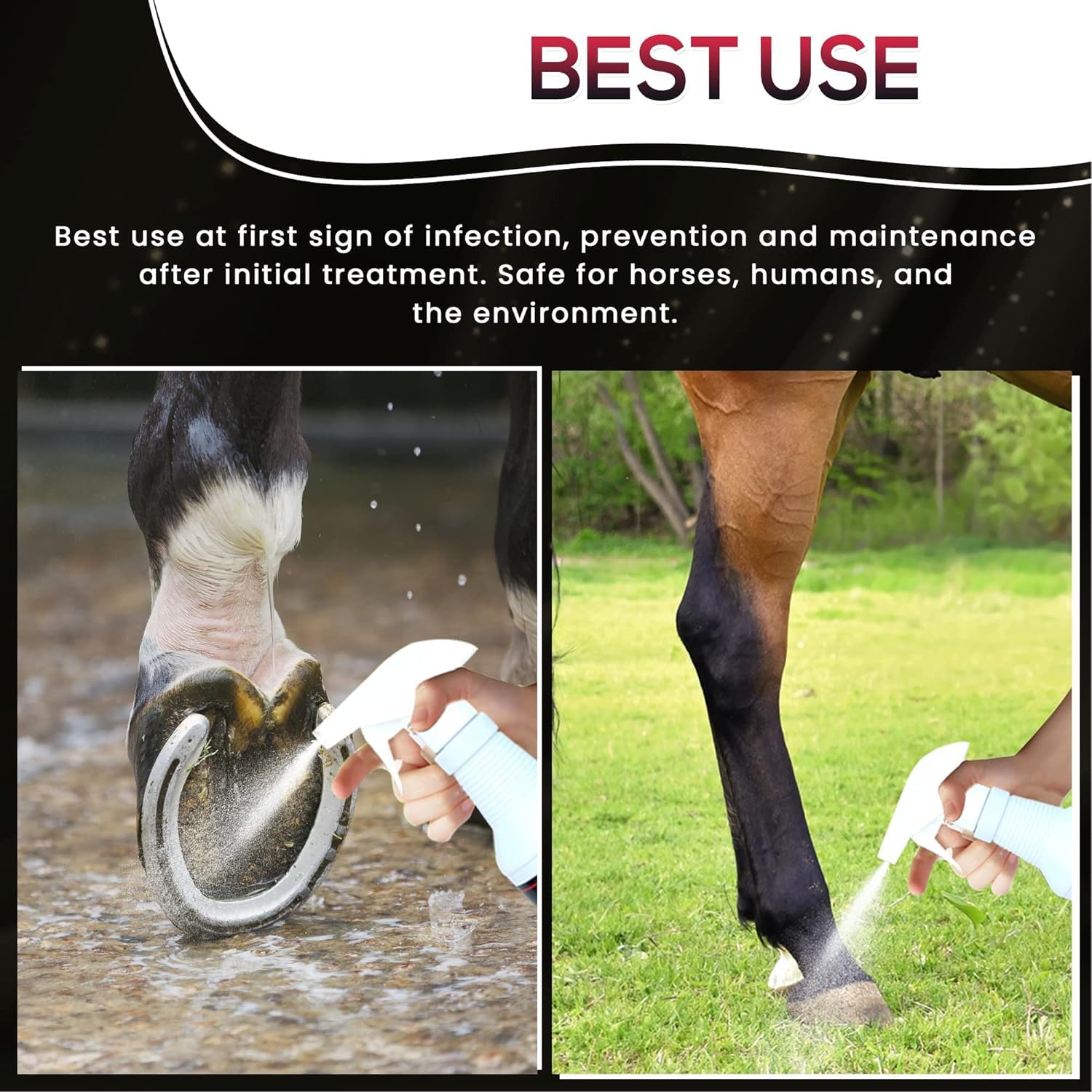 SAV-A-HOOF SBS Equine Spray | Hoof Treatment Provides Antiseptic Barrier Against Infection | Fights Hoof iIlness | Long-Lasting