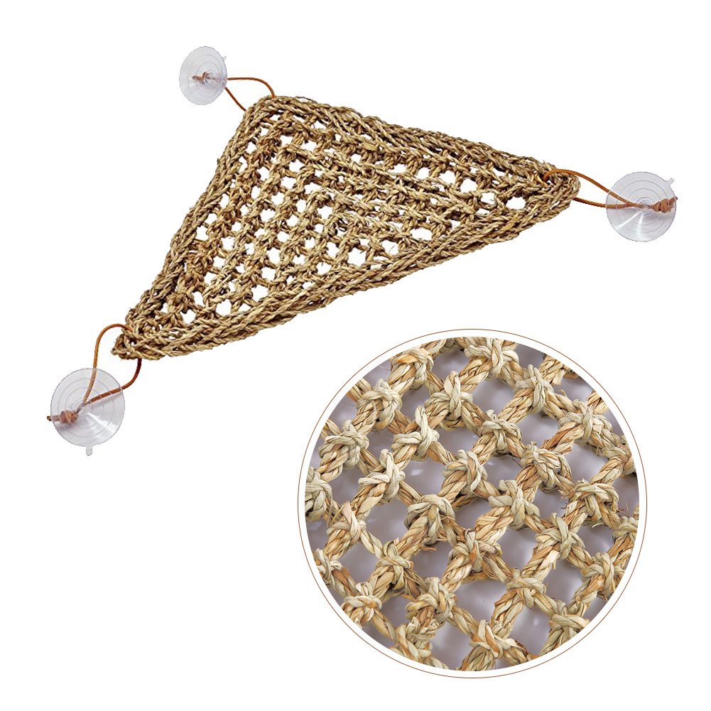 Pinvnby Bearded Dragon Hammock Jungle Climber Vines Flexible Reptile Leaves With Suction Cups Habitat Decor For Climbing, Chameleon, Lizards, Gecko, Snakes