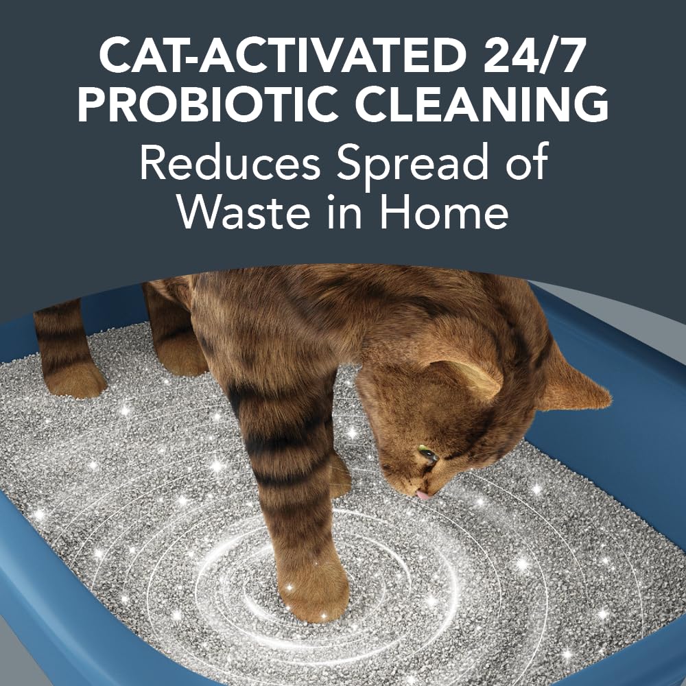 Boxiepro Deep Clean Probiotic Clumping Clay Cat Litter -Scent Free- 16 Lb- Cat Activated Probiotics- Longer Lasting Odor Control, Stays Ultra Clean, 99.9% Dust Free