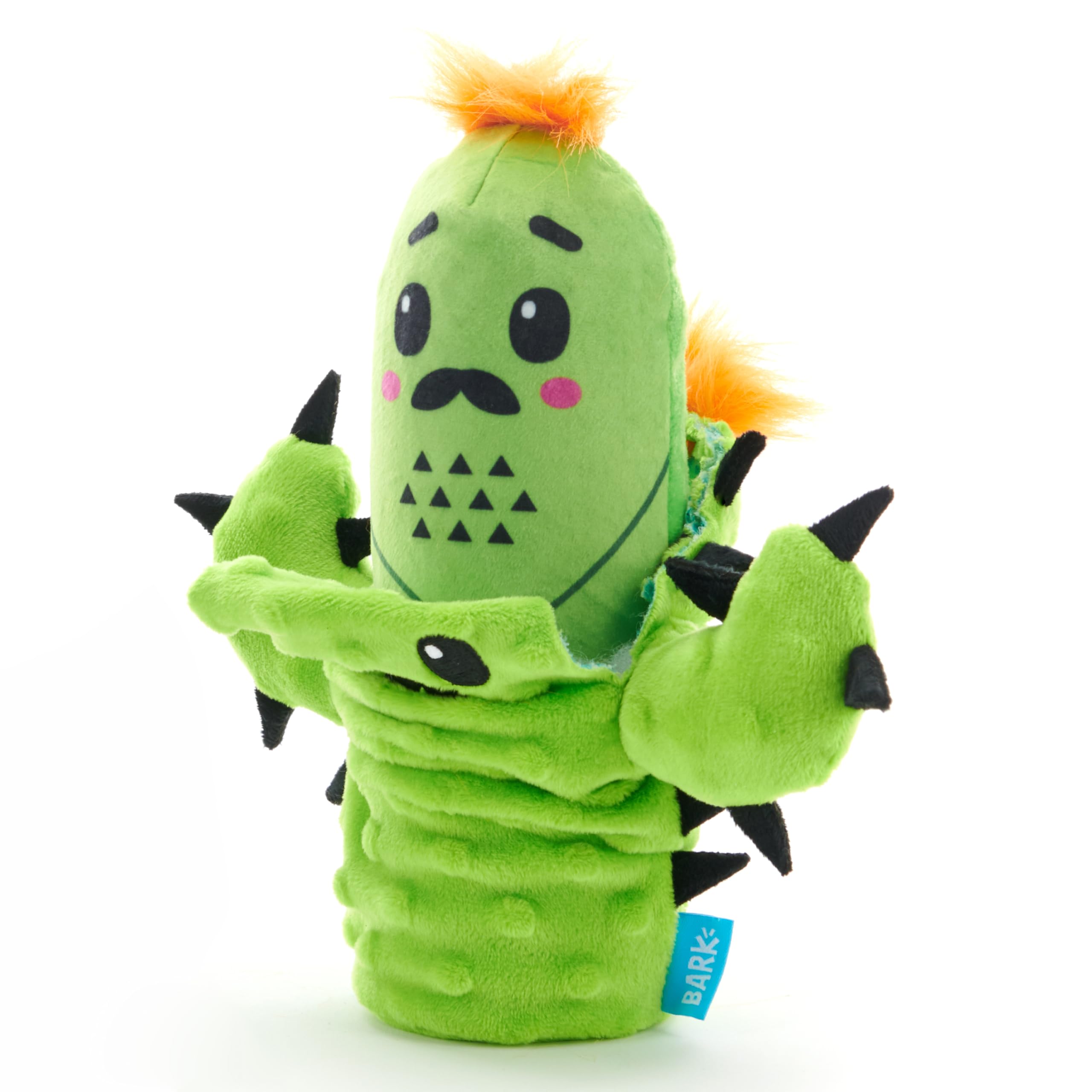 Barkbox 2 in 1 Interactive Plush Dog Toy - Rip and Reveal Toy for Dogs and Puppies - Stimulating Squeaky Pet Toys | Prickly Pete