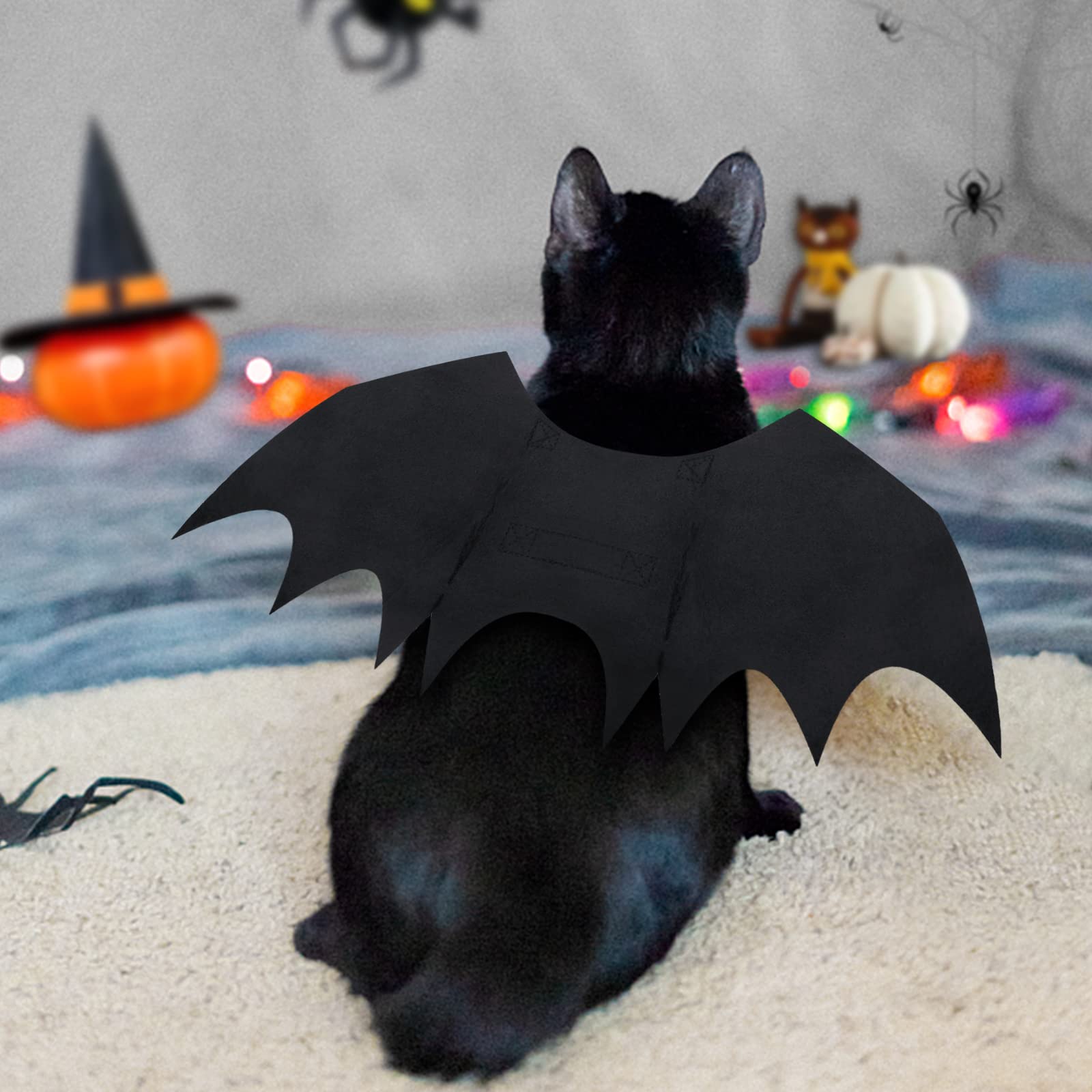 Malier Halloween Cat Costume For Cats Dogs Pet Bat Wings Cat Dog Bat Costume Wings