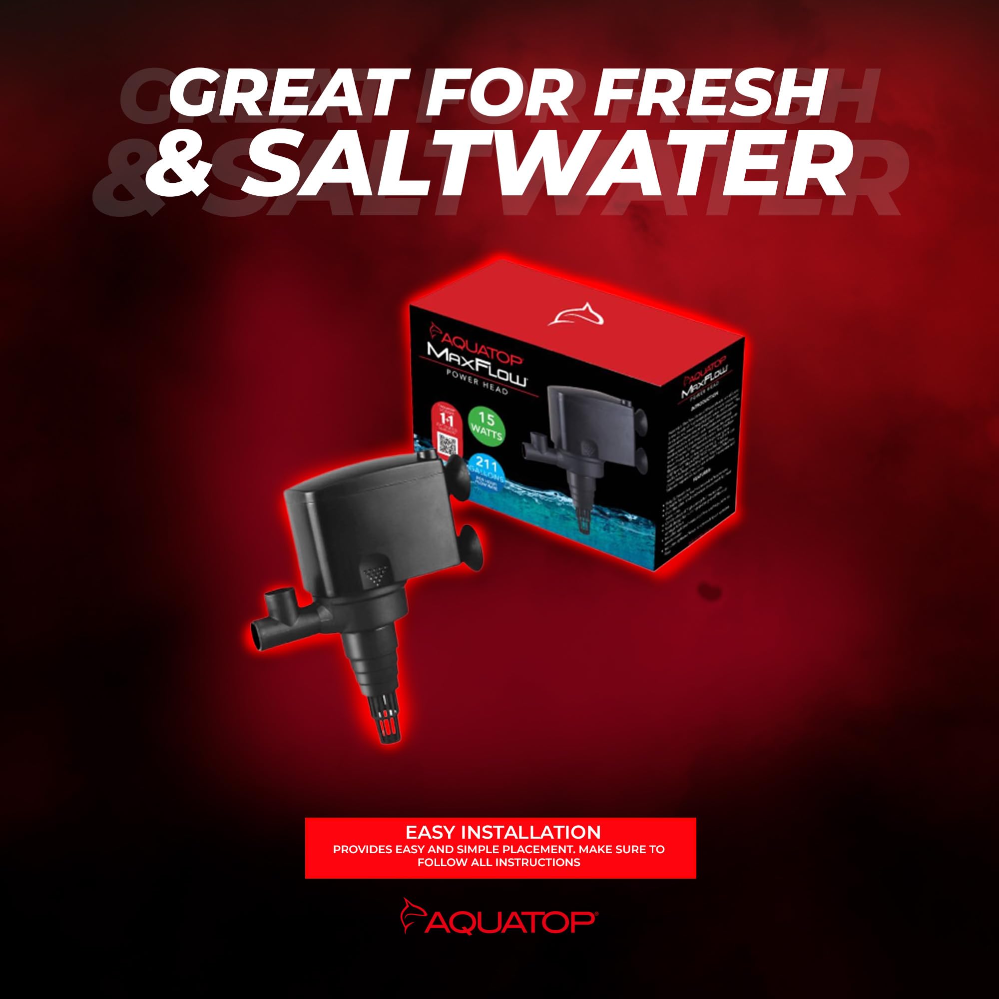 Aquatop Maxflow 211 Gph Submersible Aquarium Power Head – High-Performance Water Pump – Quiet & Efficient – Ideal For Freshwater & Saltwater Aquariums