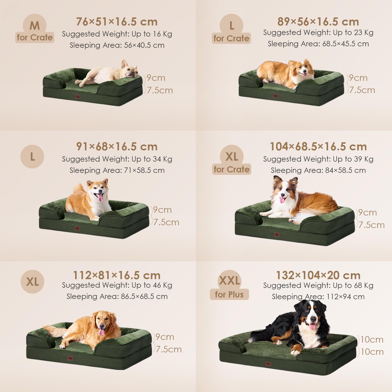 Eheyciga Orthopedic Dog Beds For Extra Large Dogs, Waterproof Memory Foam Xl Pet Bed With Sides, Non-Slip Bottom And Egg-Crate F
