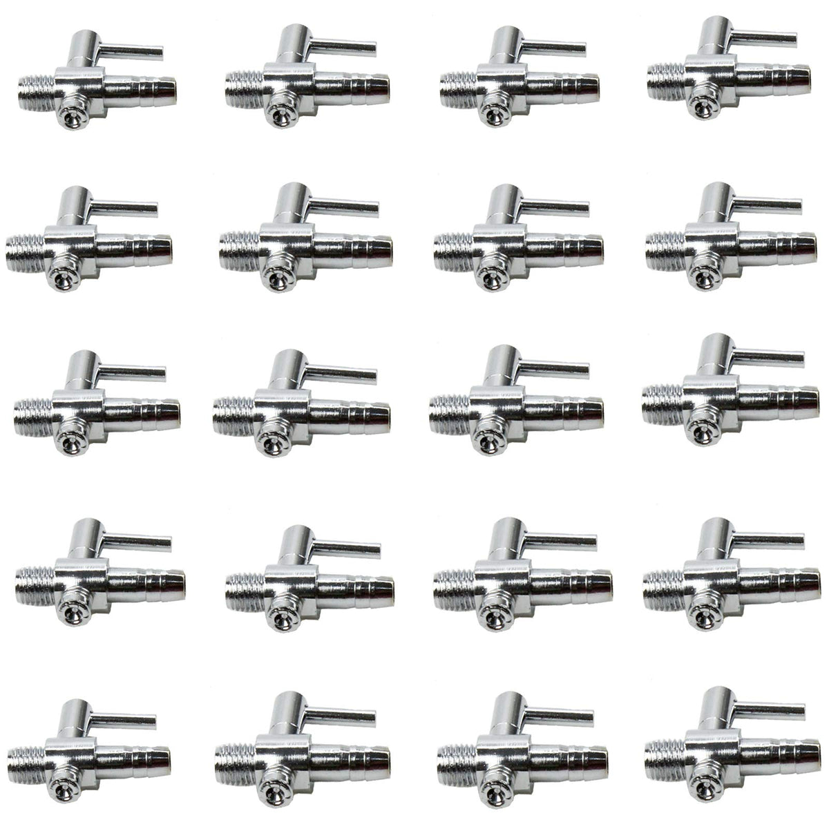 Aquaneat Aquarium Metal Gang Valves, Air Flow Control Valves, 1 Way Thread Valves, Manifolds Air Distributor For Air Pump,60Pcs