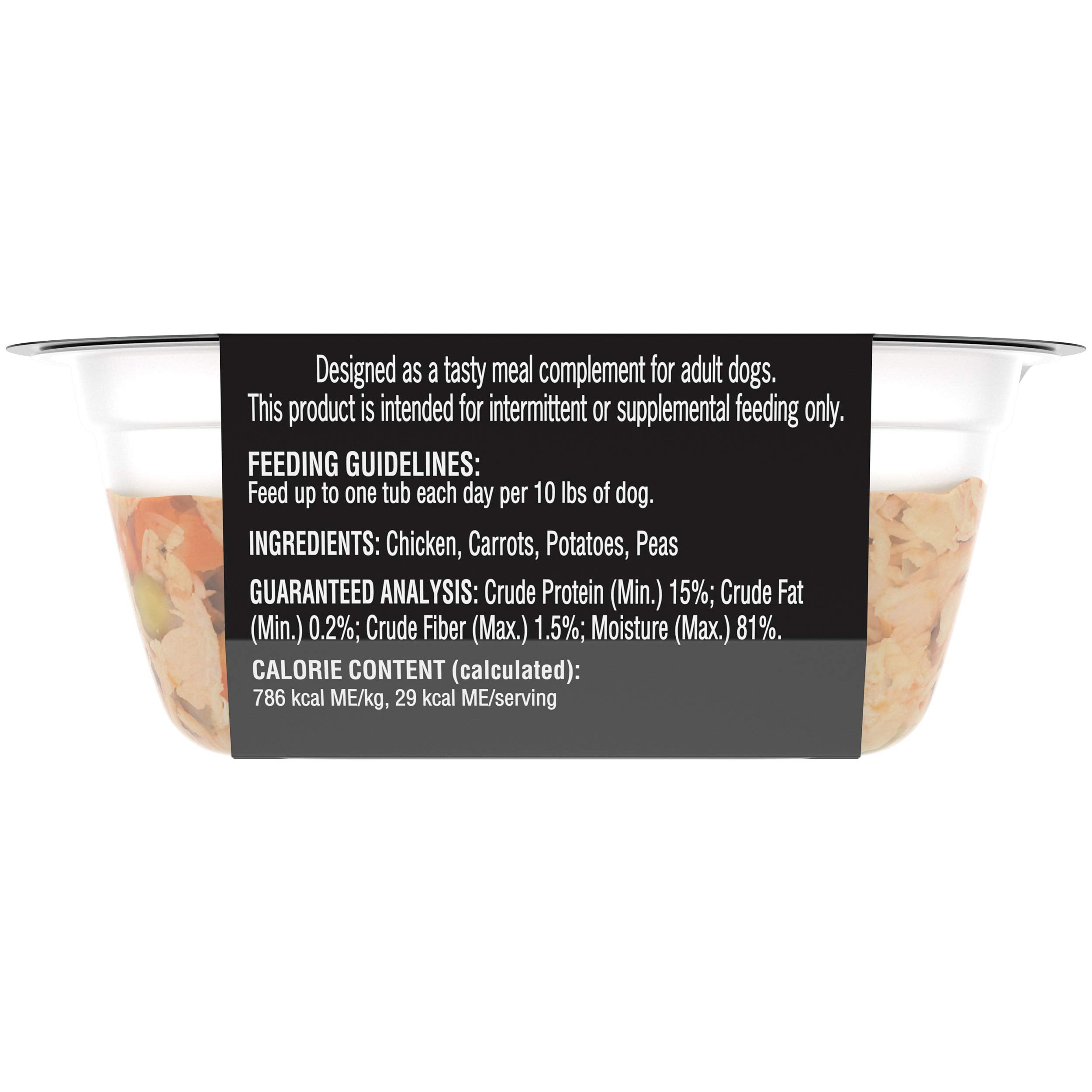 Cesar Simply Crafted Adult Wet Dog Food Meal Topper, Chicken, Carrots, Potatoes & Peas, 1.3oz. (10 Count, Pack of 1)