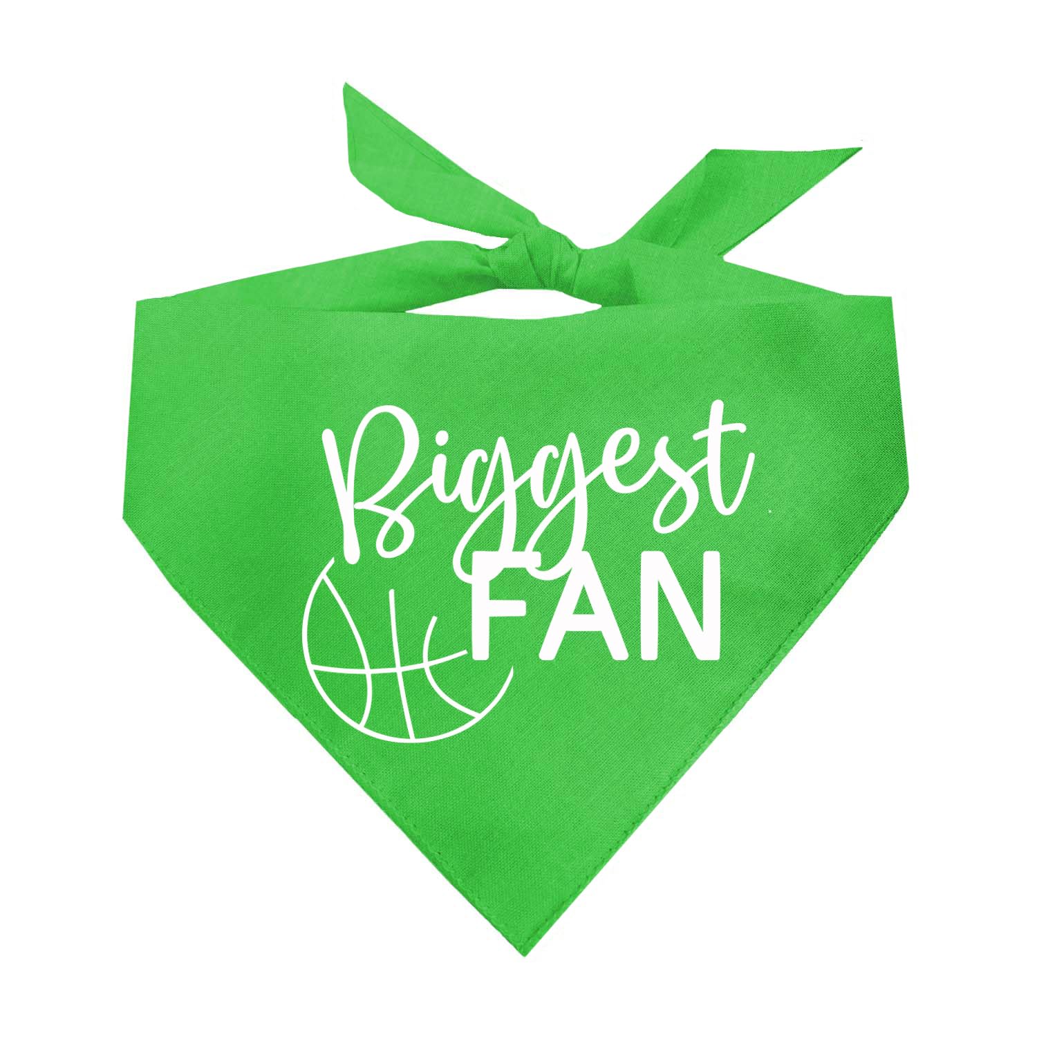 Biggest Fan Basketball Dog Bandana (Lime Green, Xs 541)