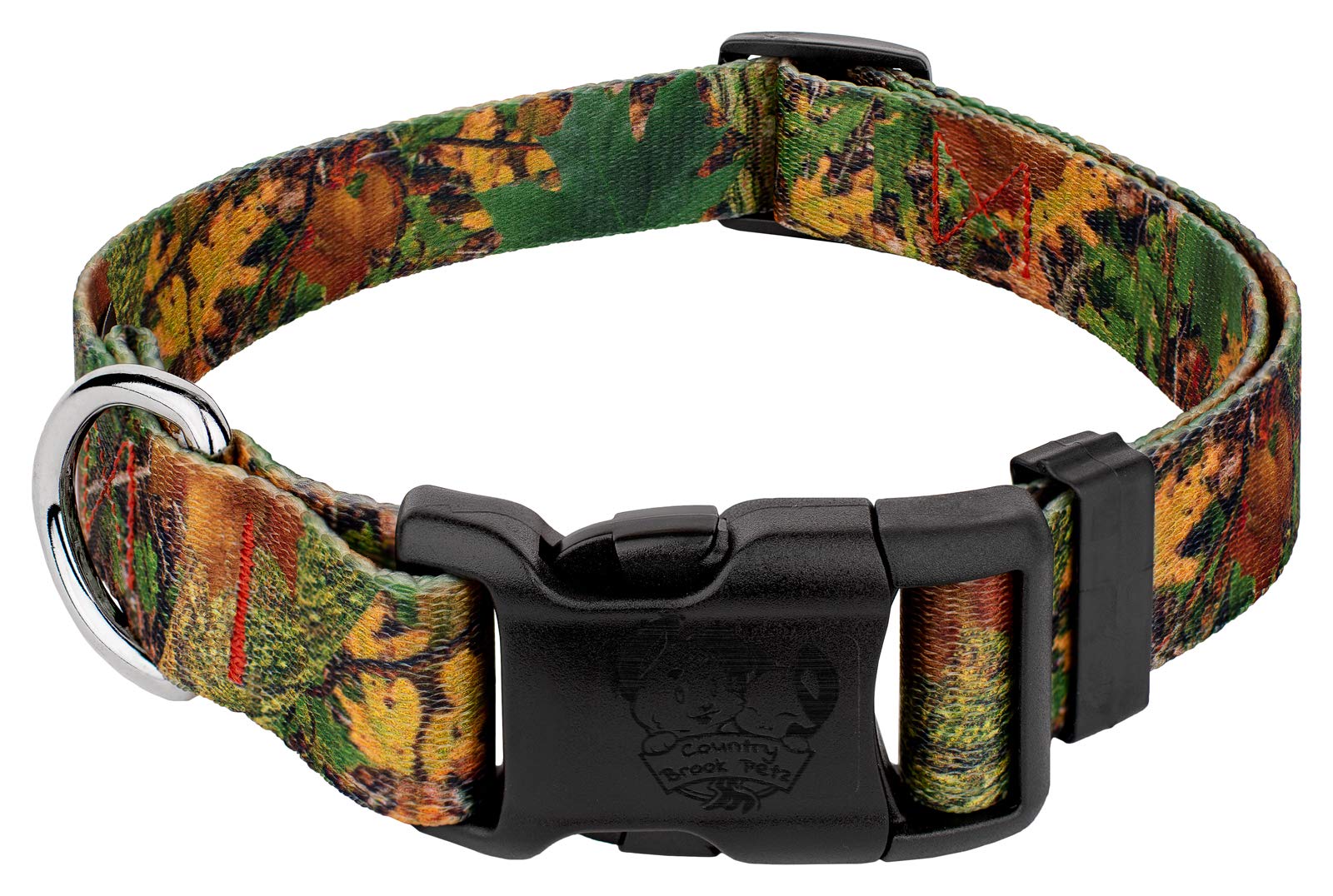 Country Brook Petz - Deluxe Southern Forest Camo Dog Collar - Made In The U.S.A., Camouflage Collection Featuring Rugged Designs