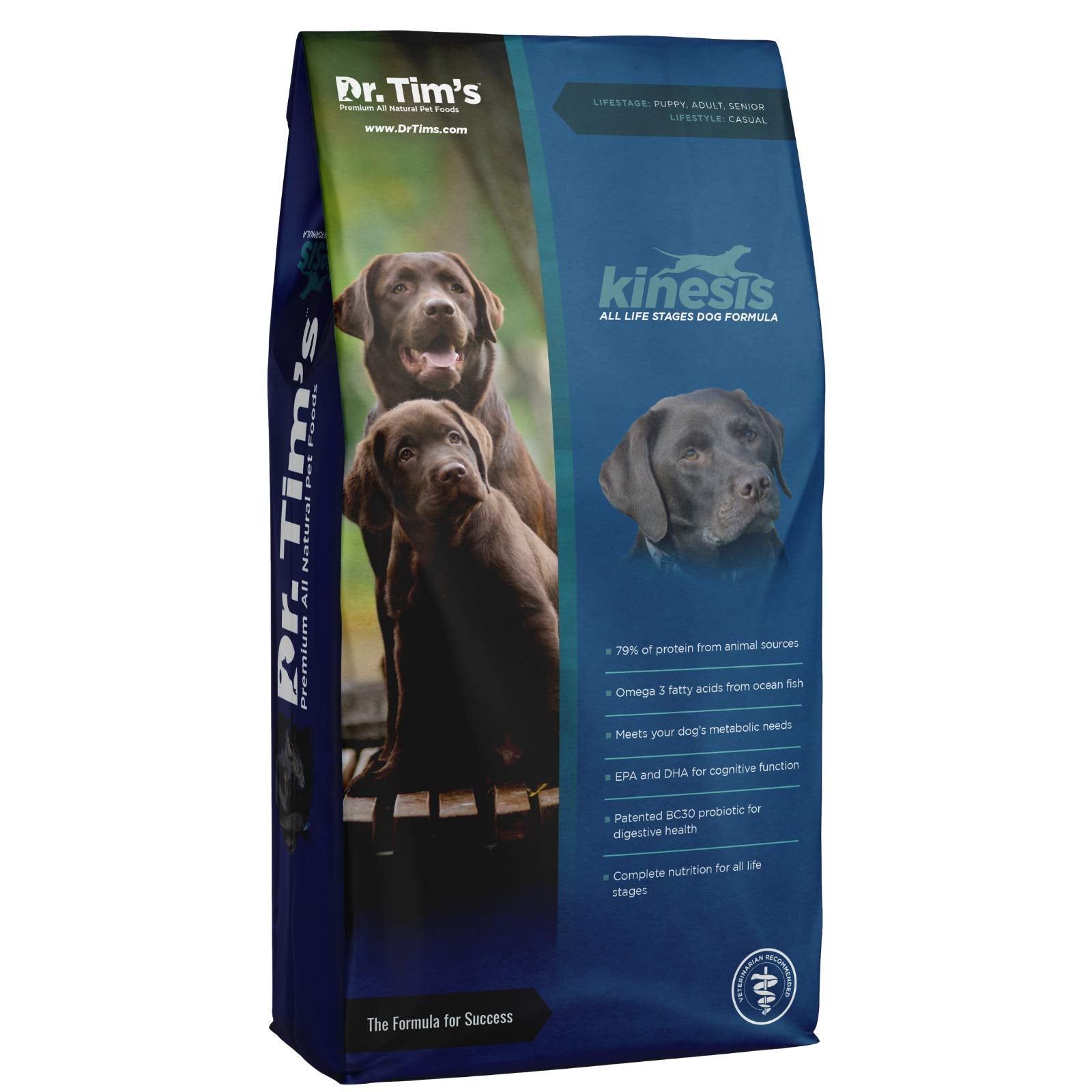 Dr. Tims Kinesis All Life Stages Premium Dog Food with Chicken, 15. Bag