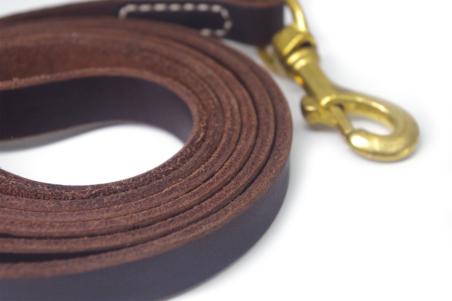 Yoogao Pet Genuine Leather Dog Training Leash. 4/6 Ft Length 3/5 Inch Width For Medium And Large Dogs.(4 Feet)