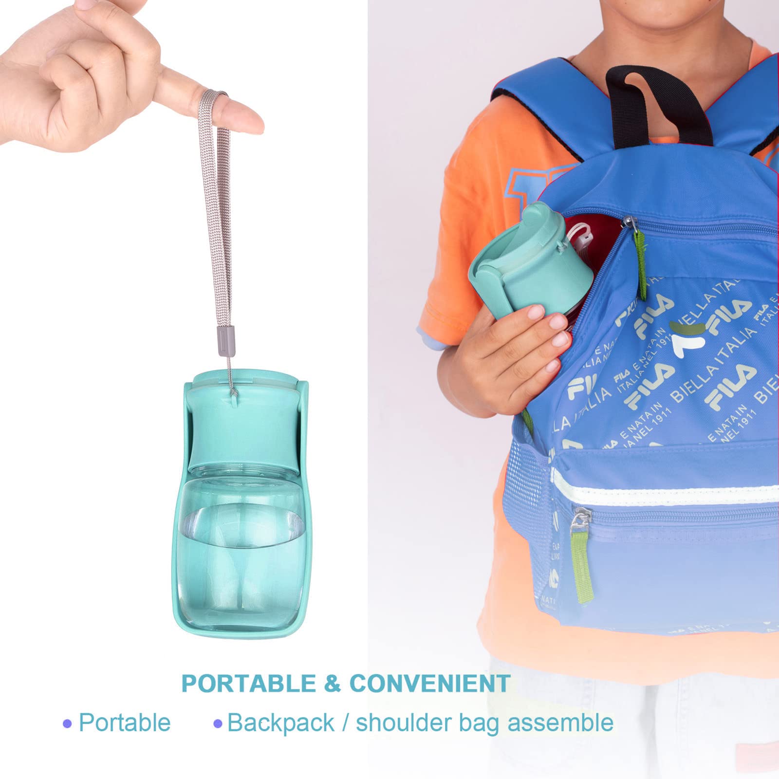 Comtens Portable Dog Water Bottle For Walking, Leak Proof Foldable Pet Water Bottles Dispenser Bowl Travel Drink Cup For Walking Hiking Traveling