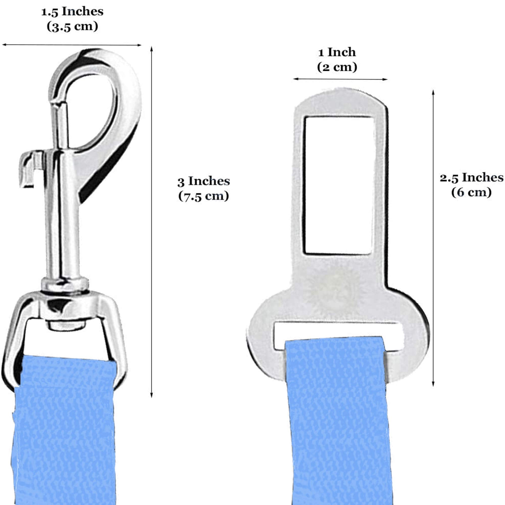 SunGrow Dog Seat Belt for Car, Adjustable Nylon Pet Seatbelt, Supports All Cars, Dog Car Leash Seat Belt, Seatbelt for Dogs, Cat